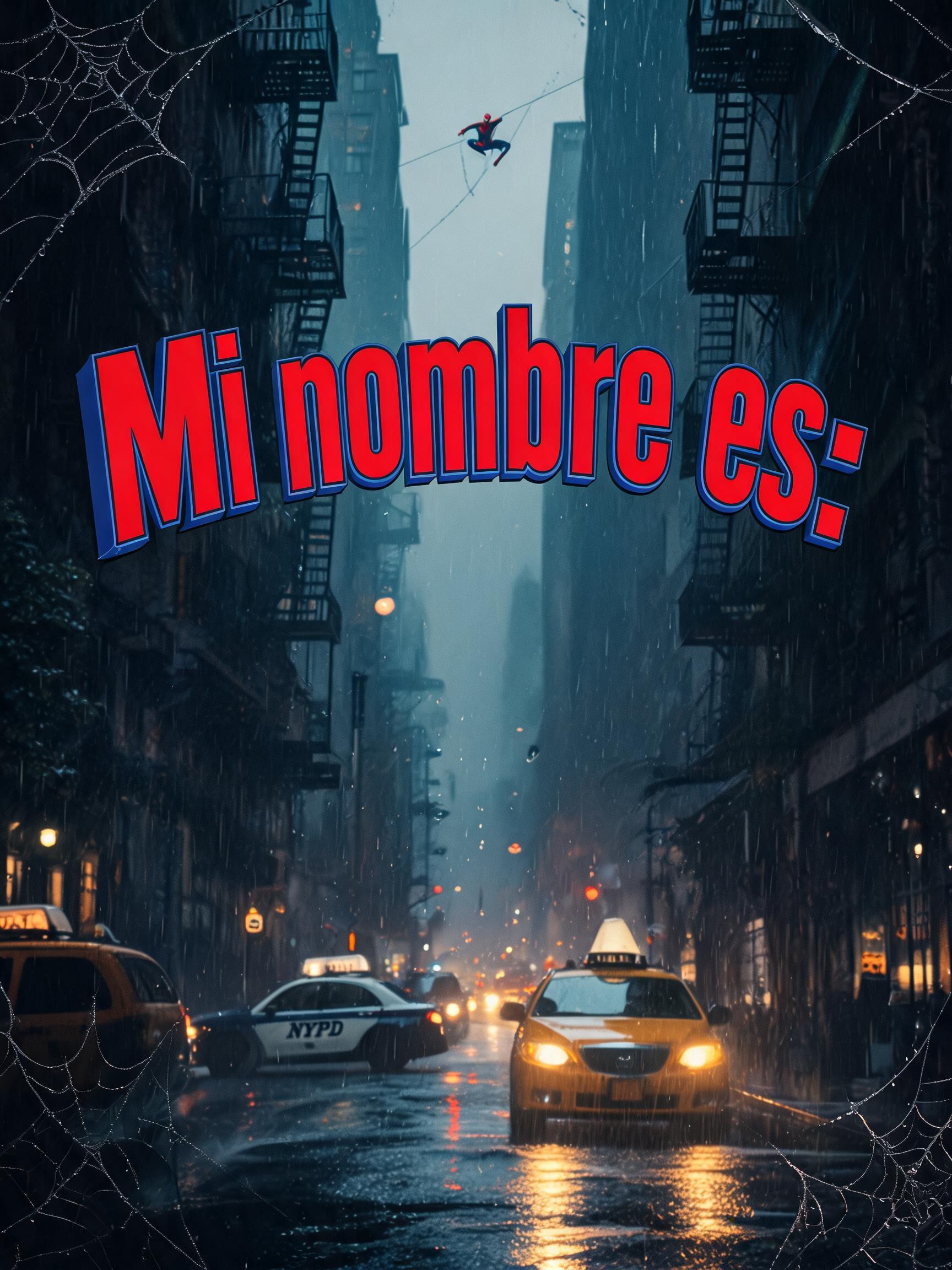 "Mi nombre es:" — Spider Hero | AI Text Effect Generator