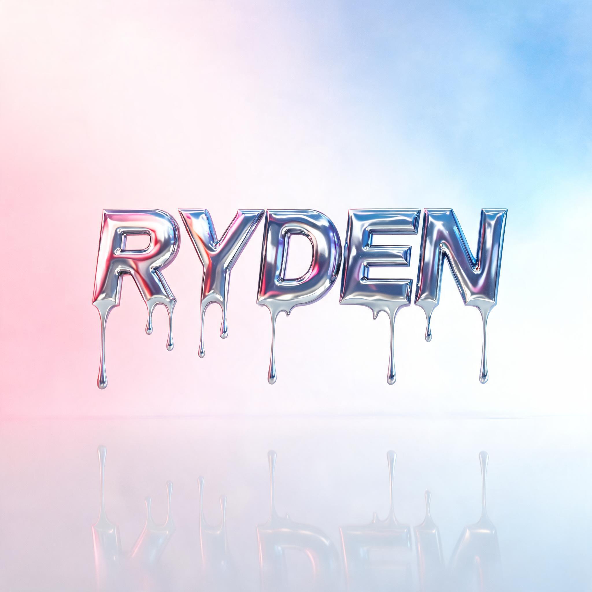 "RYDEN" — Y2k Liquid | AI Text Effect Generator