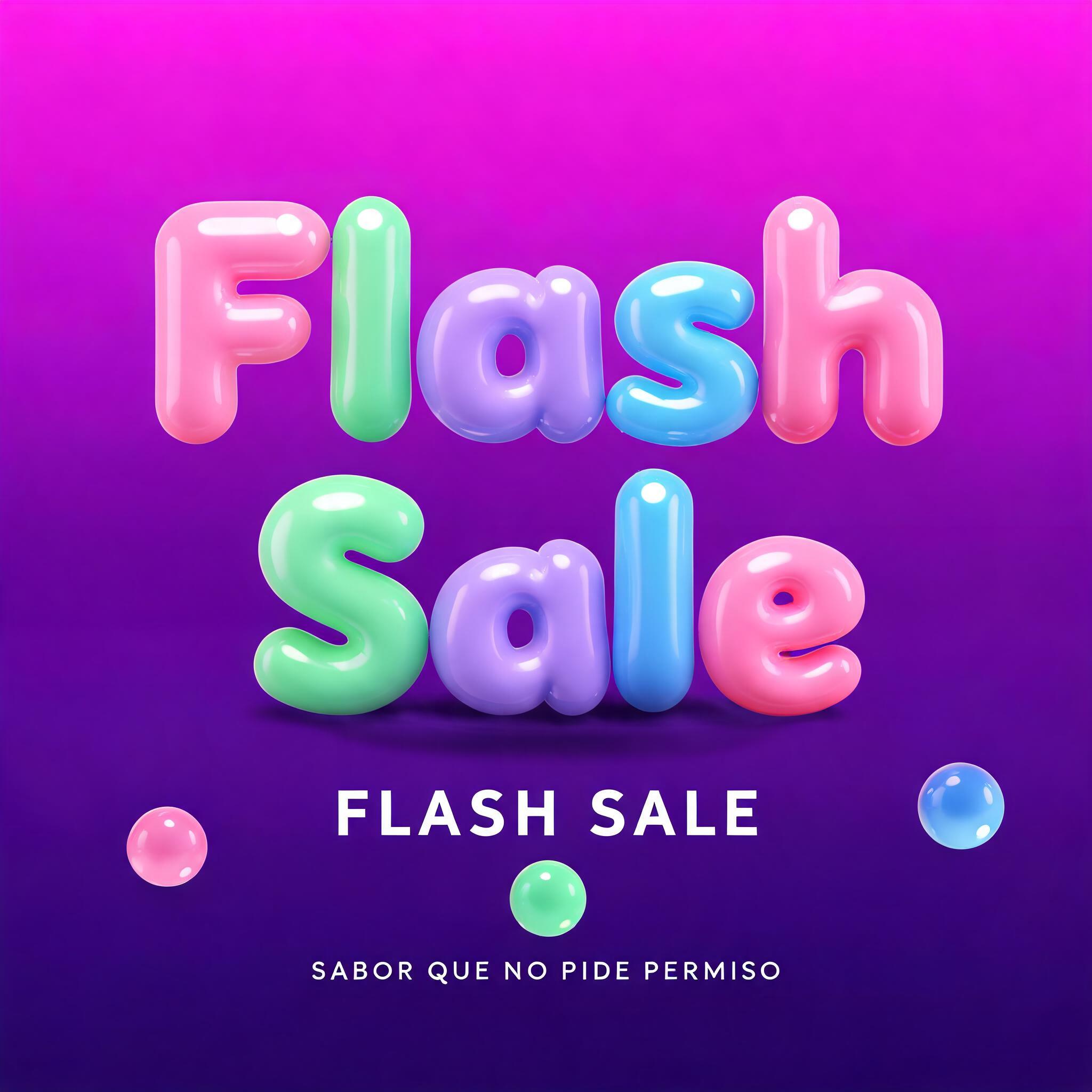 "Flash Sale" — 3d Bold Inflated | AI Text Effect Generator
