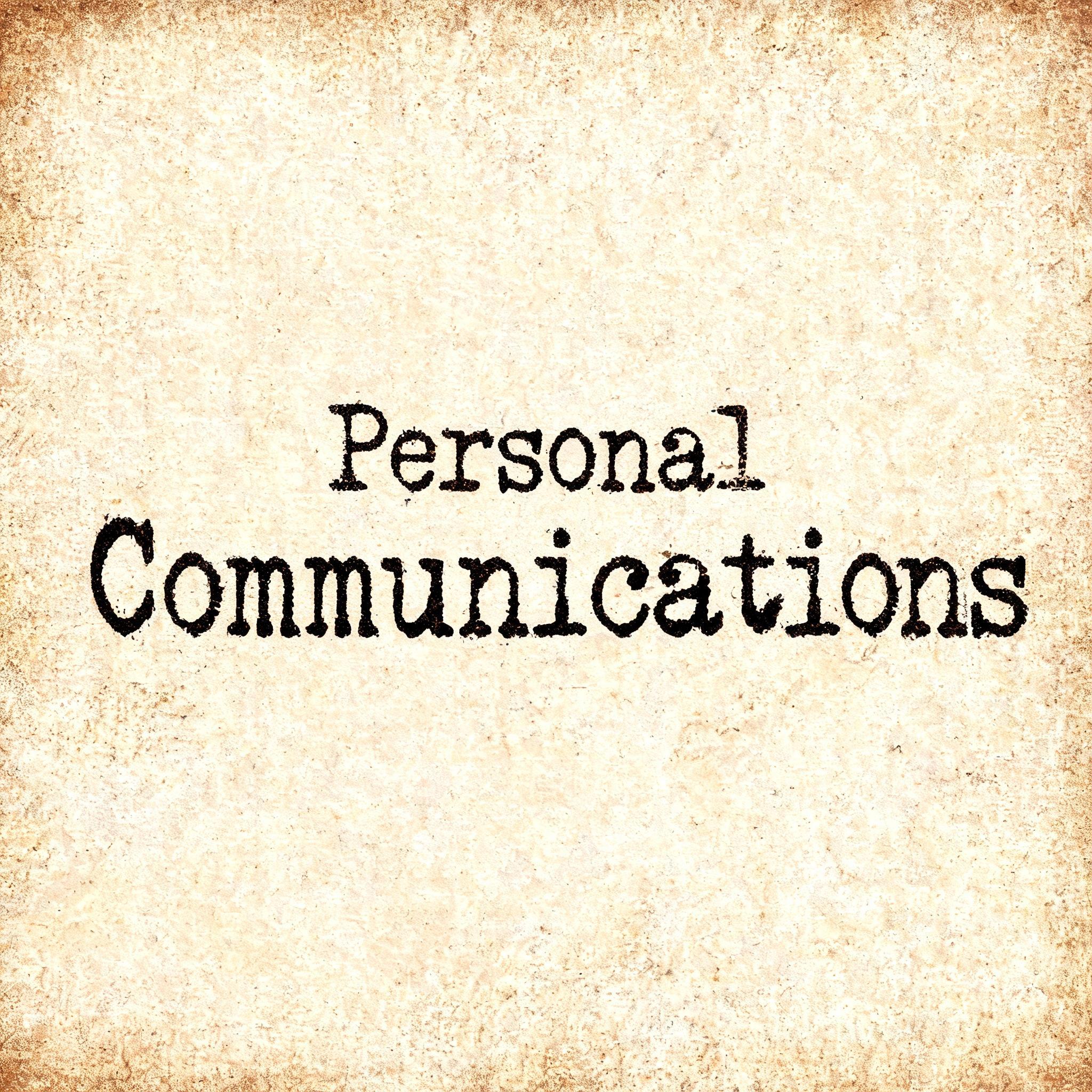 "Personal Communications" — Typewriter text effect
