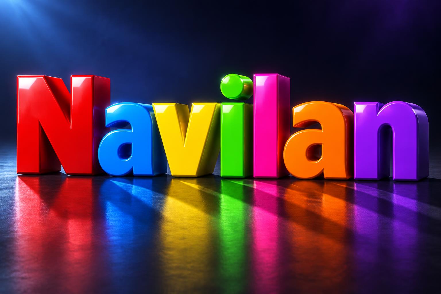 "Navilan" — 3d Bold | AI Text Effect Generator