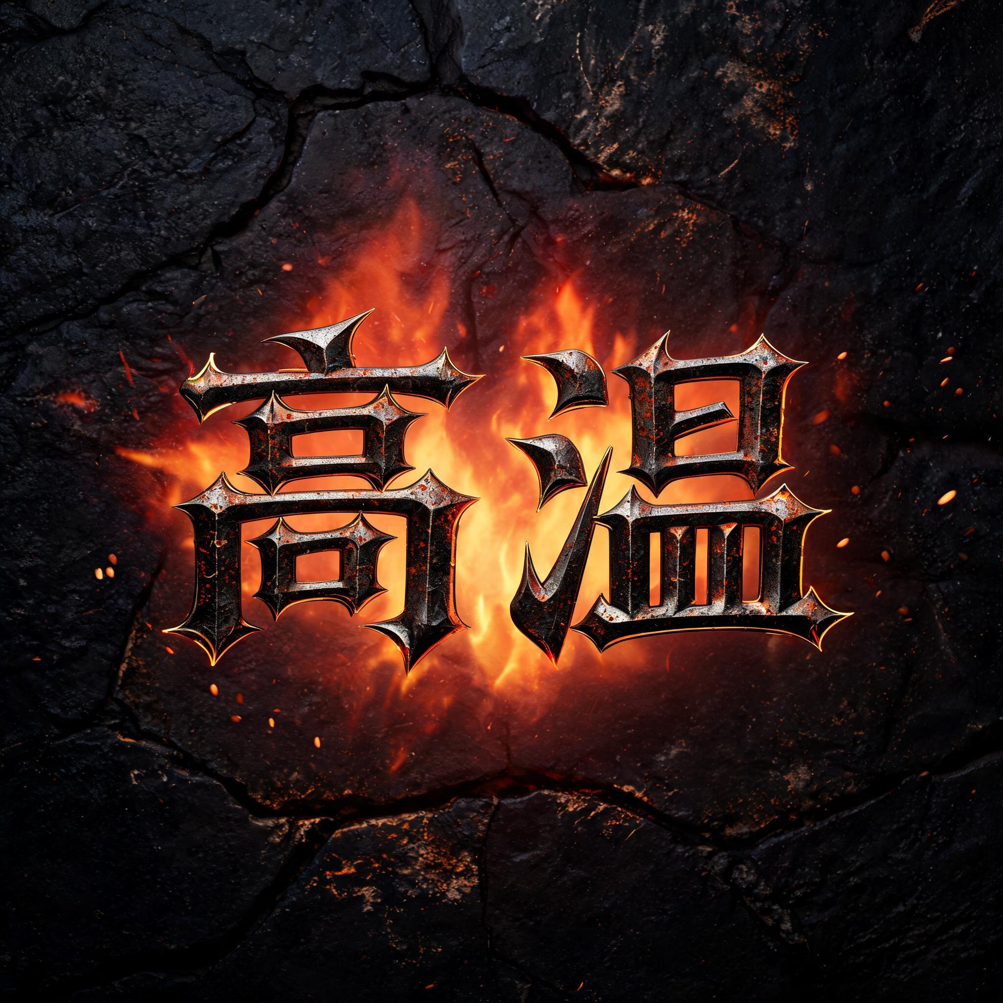 "高温" — Gothic Font | AI Text Effect Generator