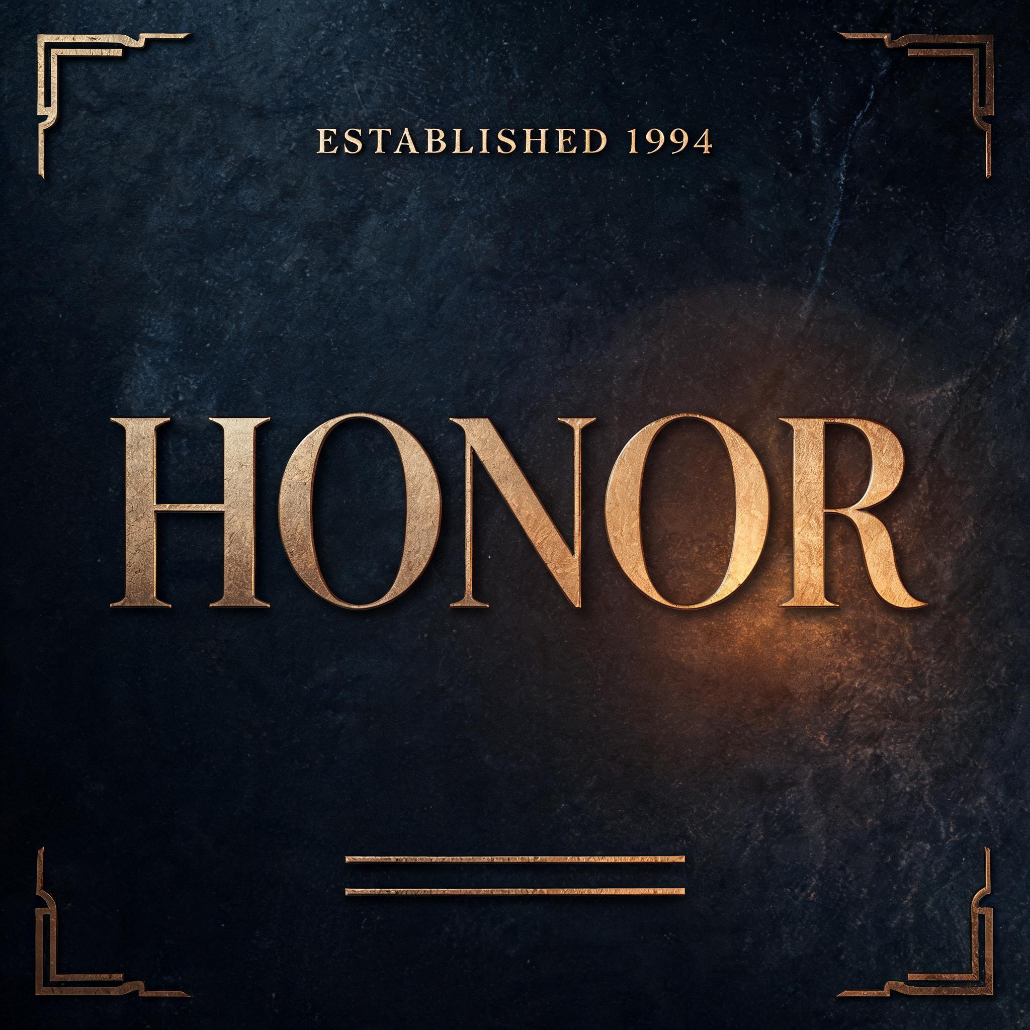 "Established 1994
HONOR" — Romantic Him | AI Text Effect Generator