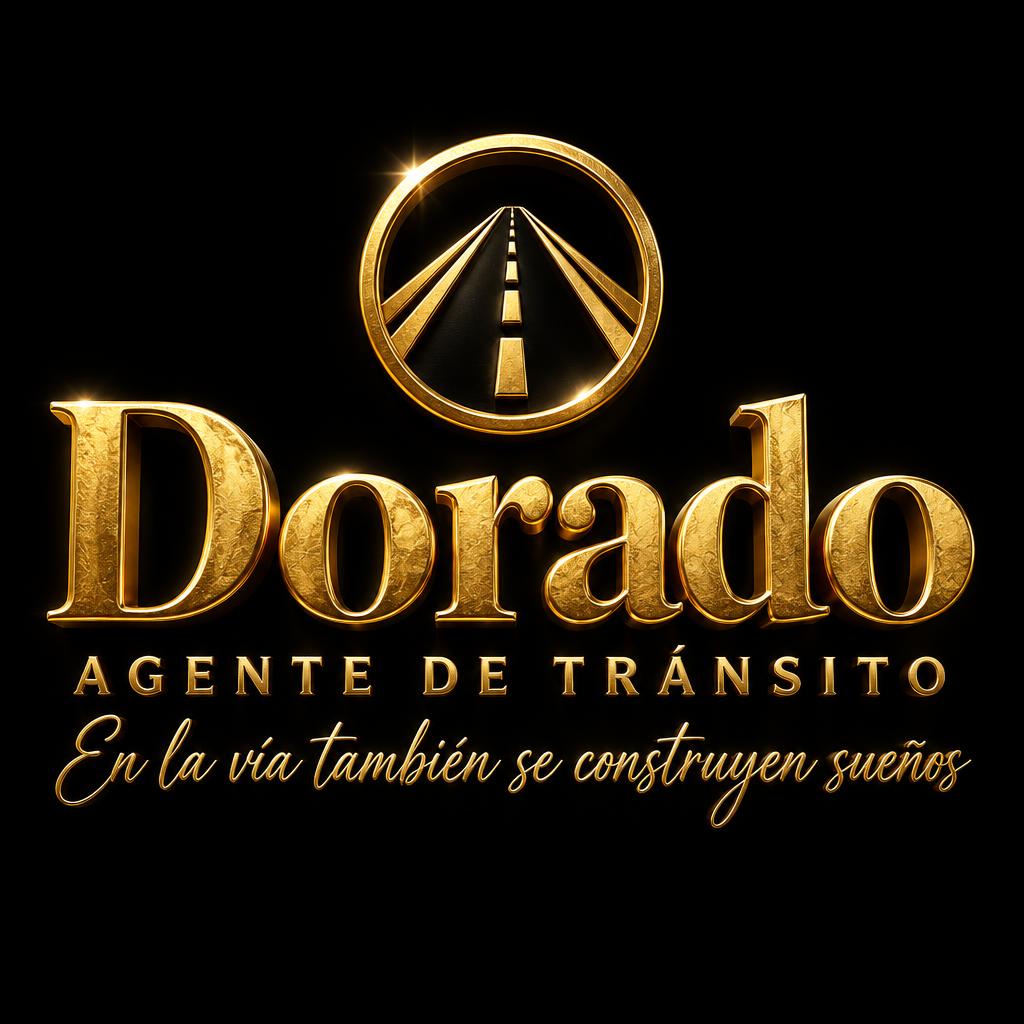"Dorado
AGENTE DE TRÁNSITO
En la vía también se construyen sueños" — Luxury Gold | AI Text Effect Generator