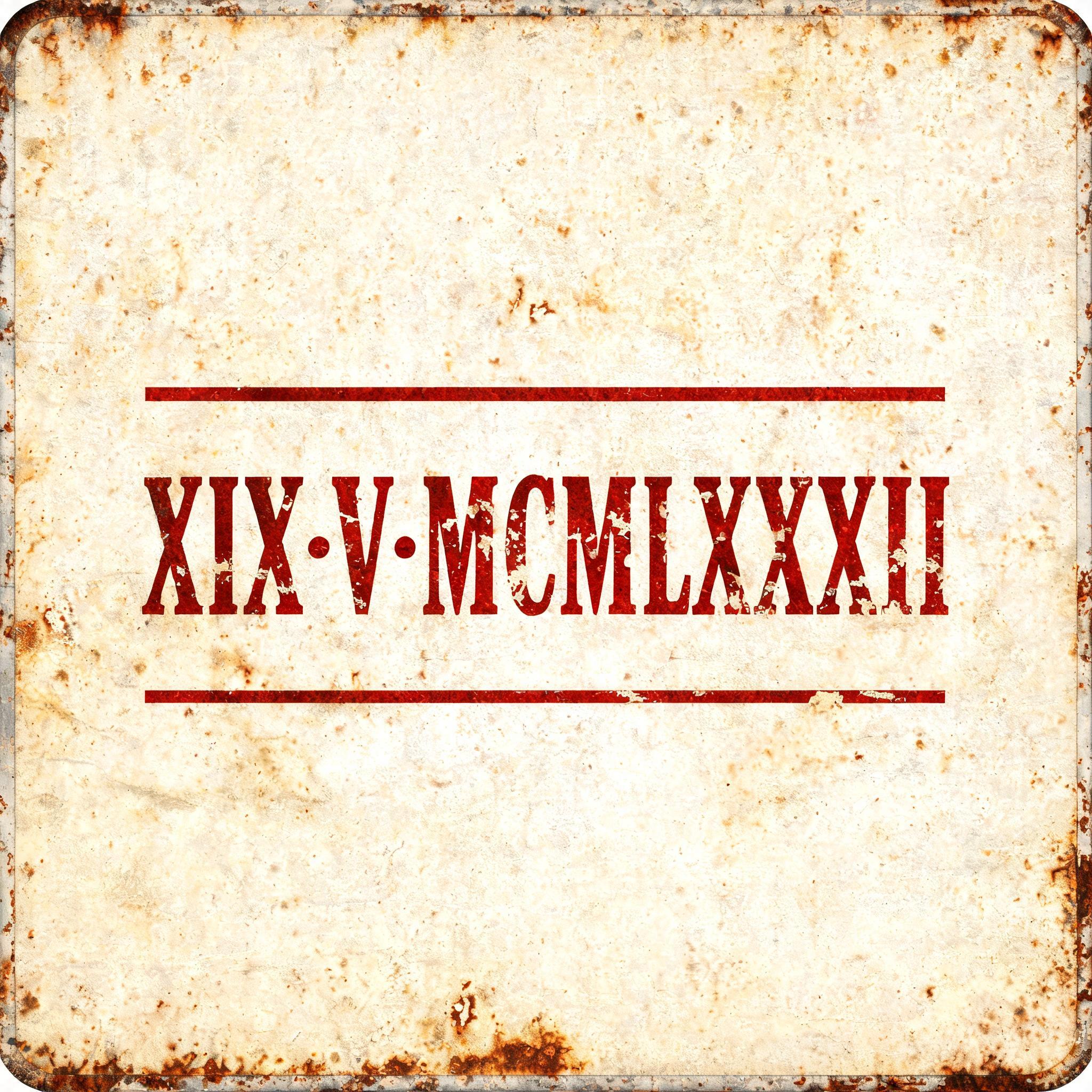 "XIX•V•MCMLXXXII" — Vintage | AI Text Effect Generator