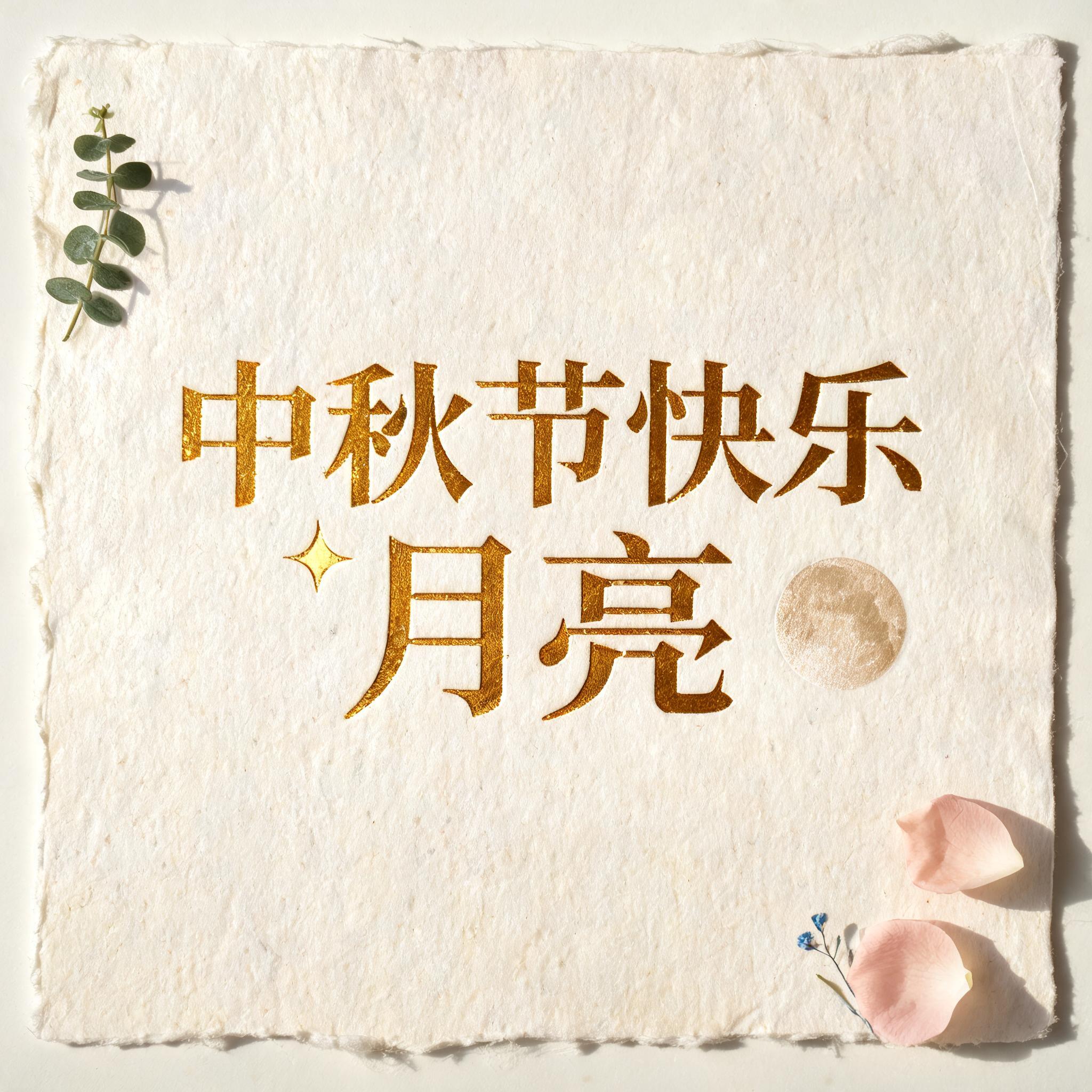 「中秋节快乐  月亮」