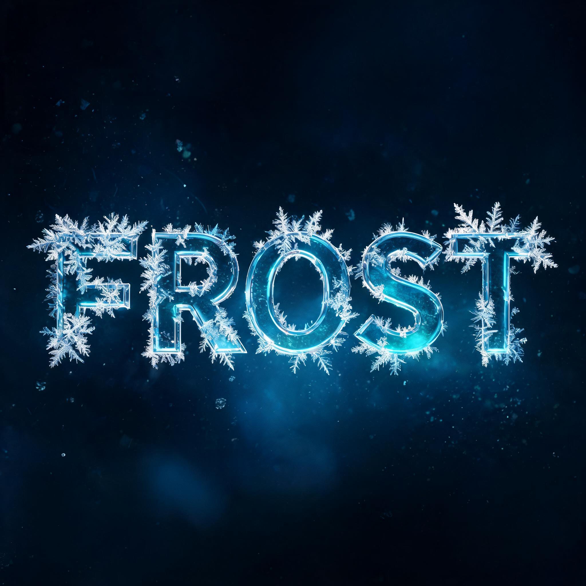 "Frost" — Ice Crystal | AI Text Effect Generator