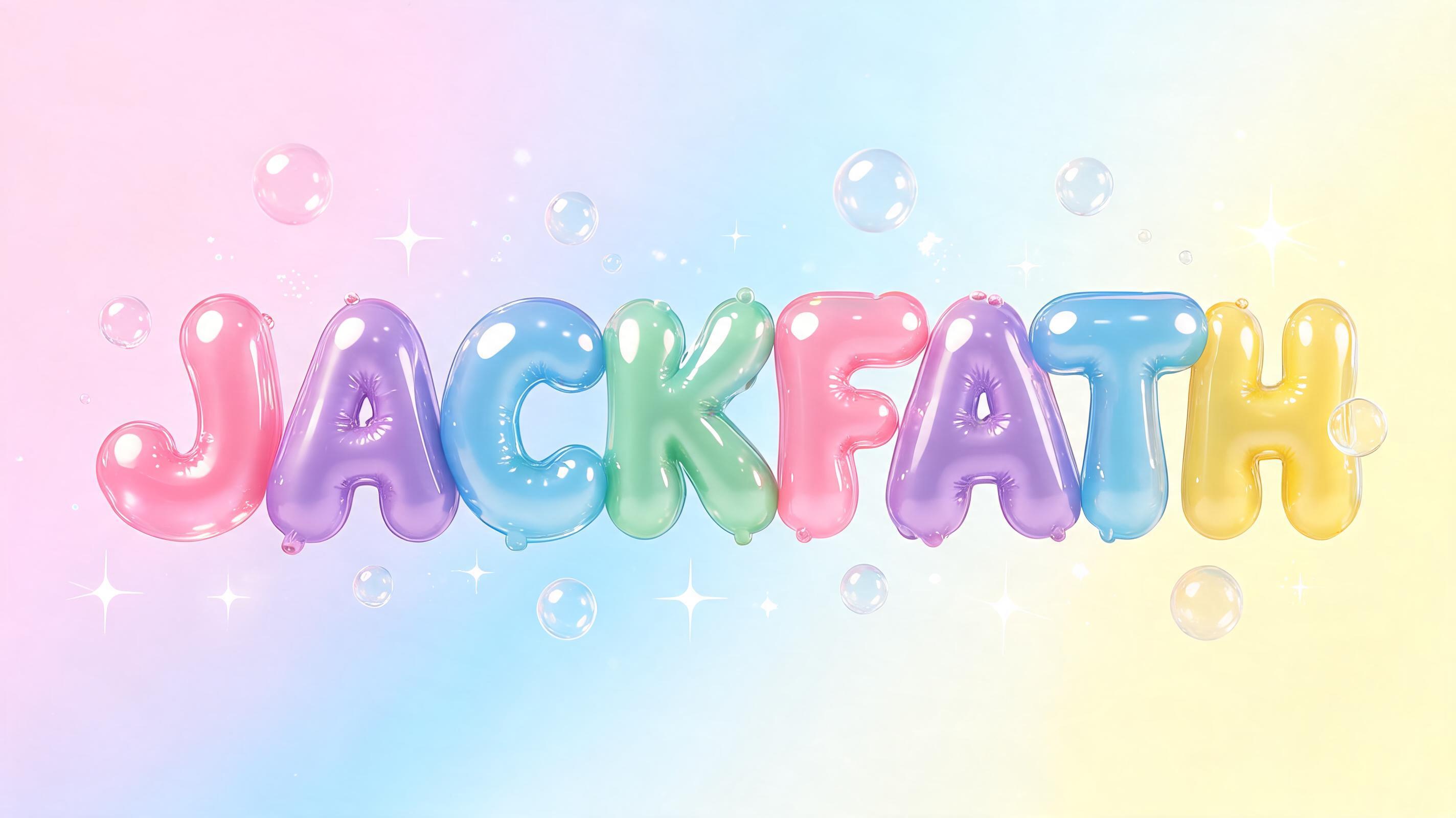 "JACKFATH" — Bubble | AI Text Effect Generator
