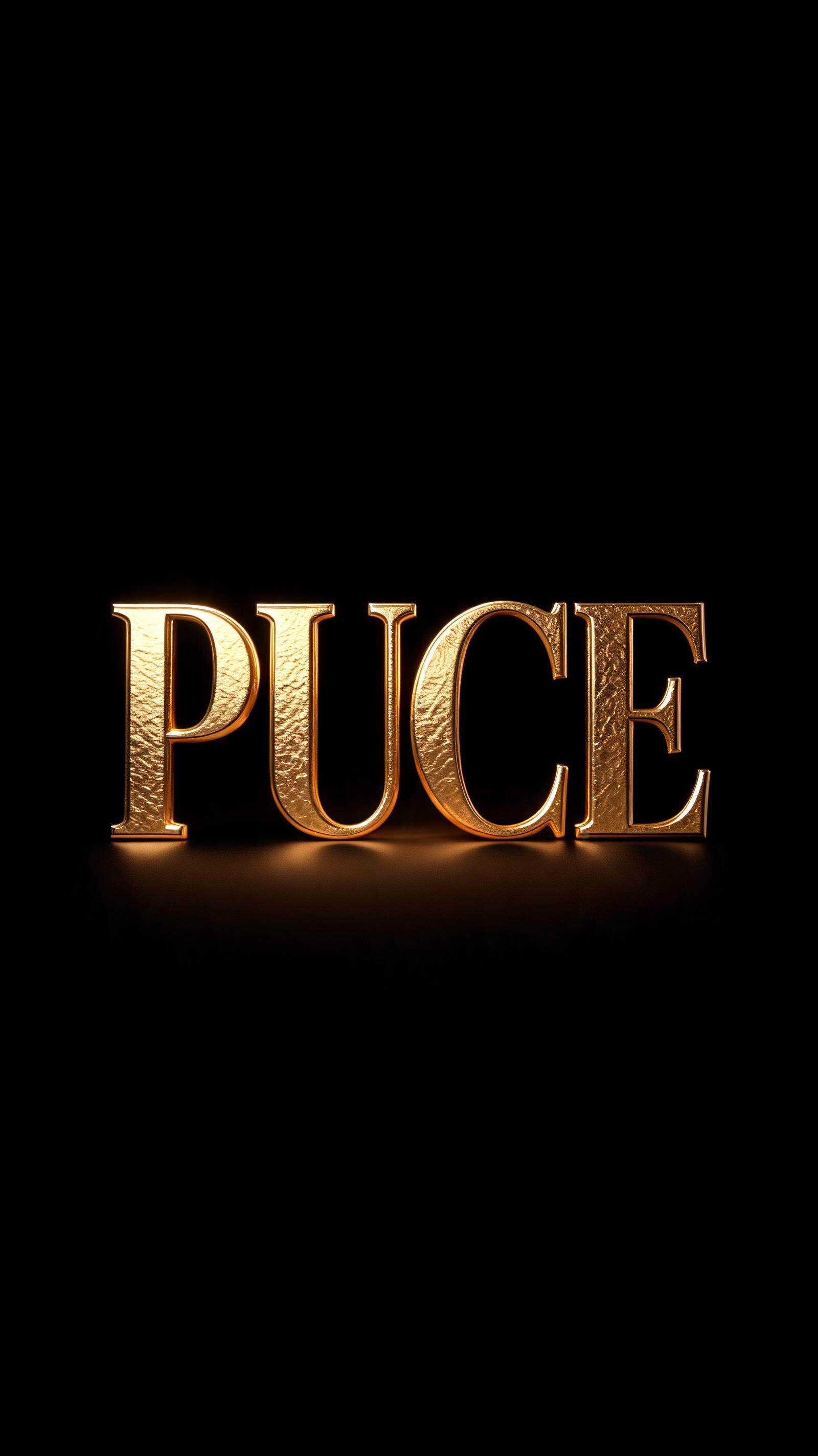 "Puce" — Luxury Gold | AI Text Effect Generator