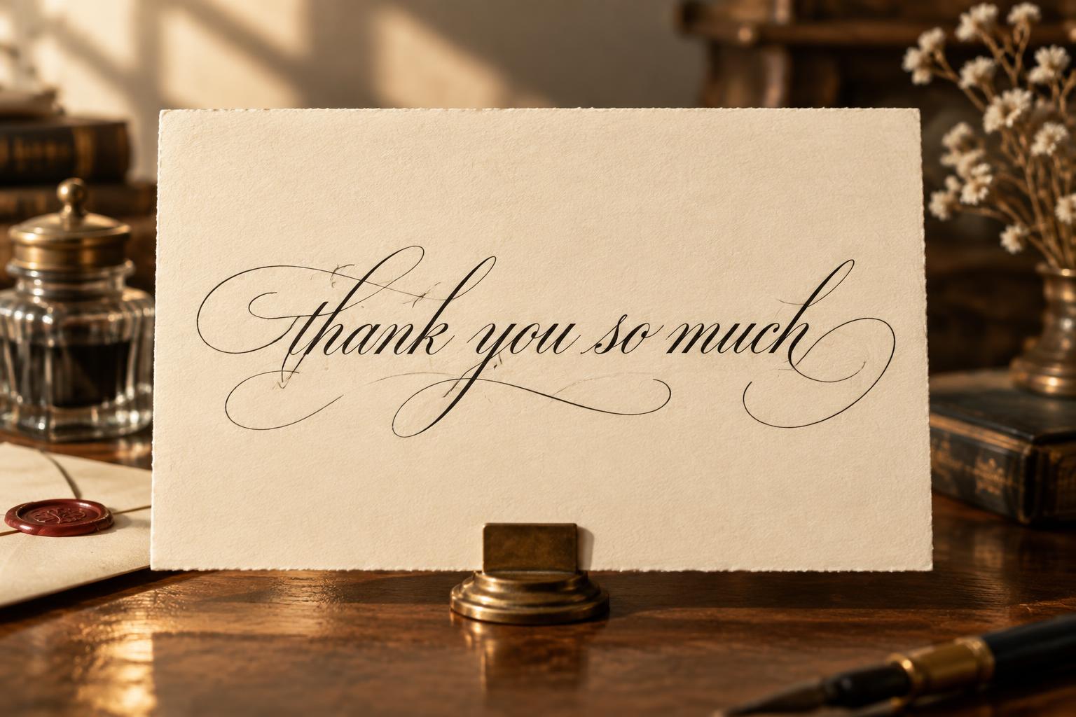 "thank you so much" —  | AI Text Effect Generator