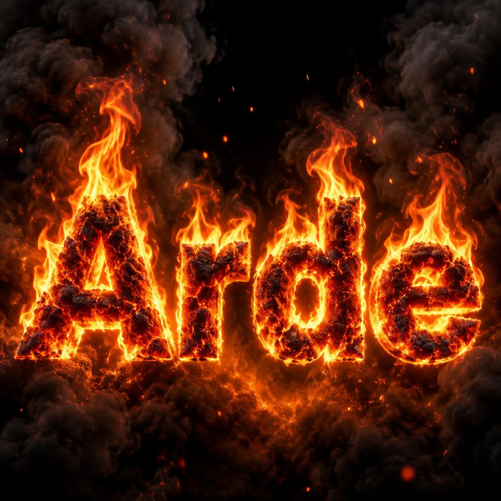 Arde — Fire Smoke Text Effect | FontVibe