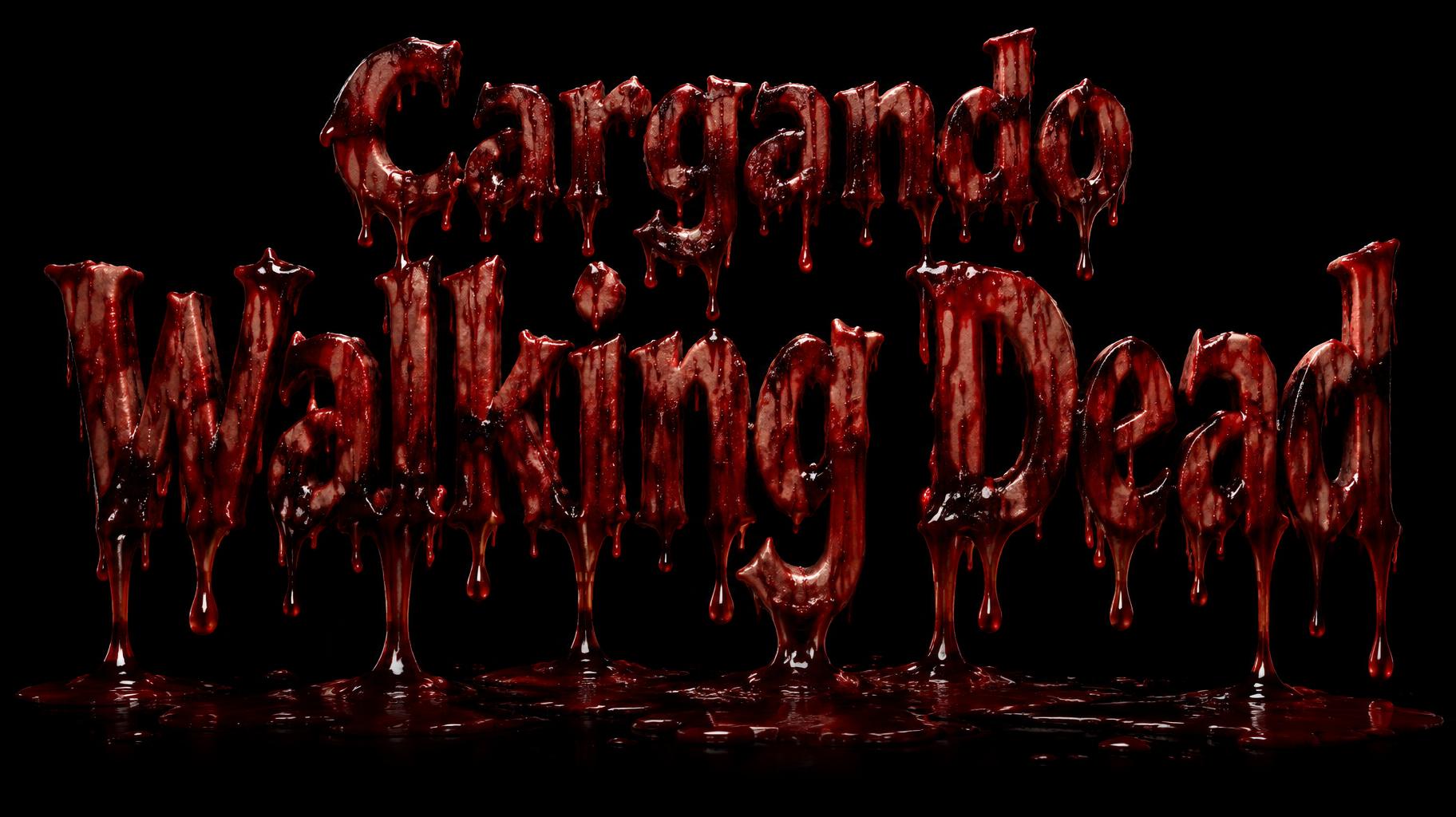 "Cargando Walking Dead" — Drip Font Blood | AI Text Effect Generator