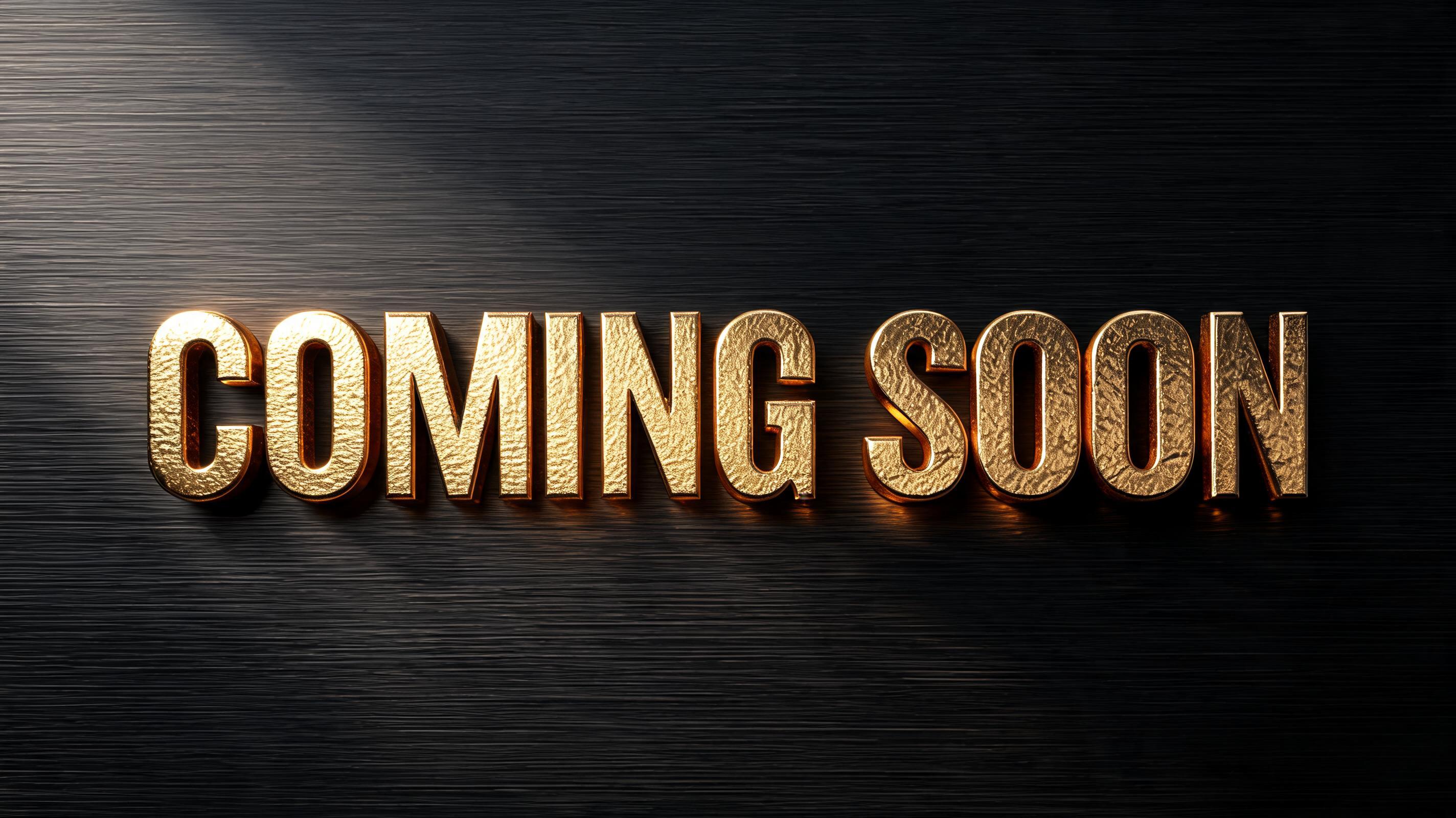 "COMING SOON" — Luxury Gold | AI Text Effect Generator