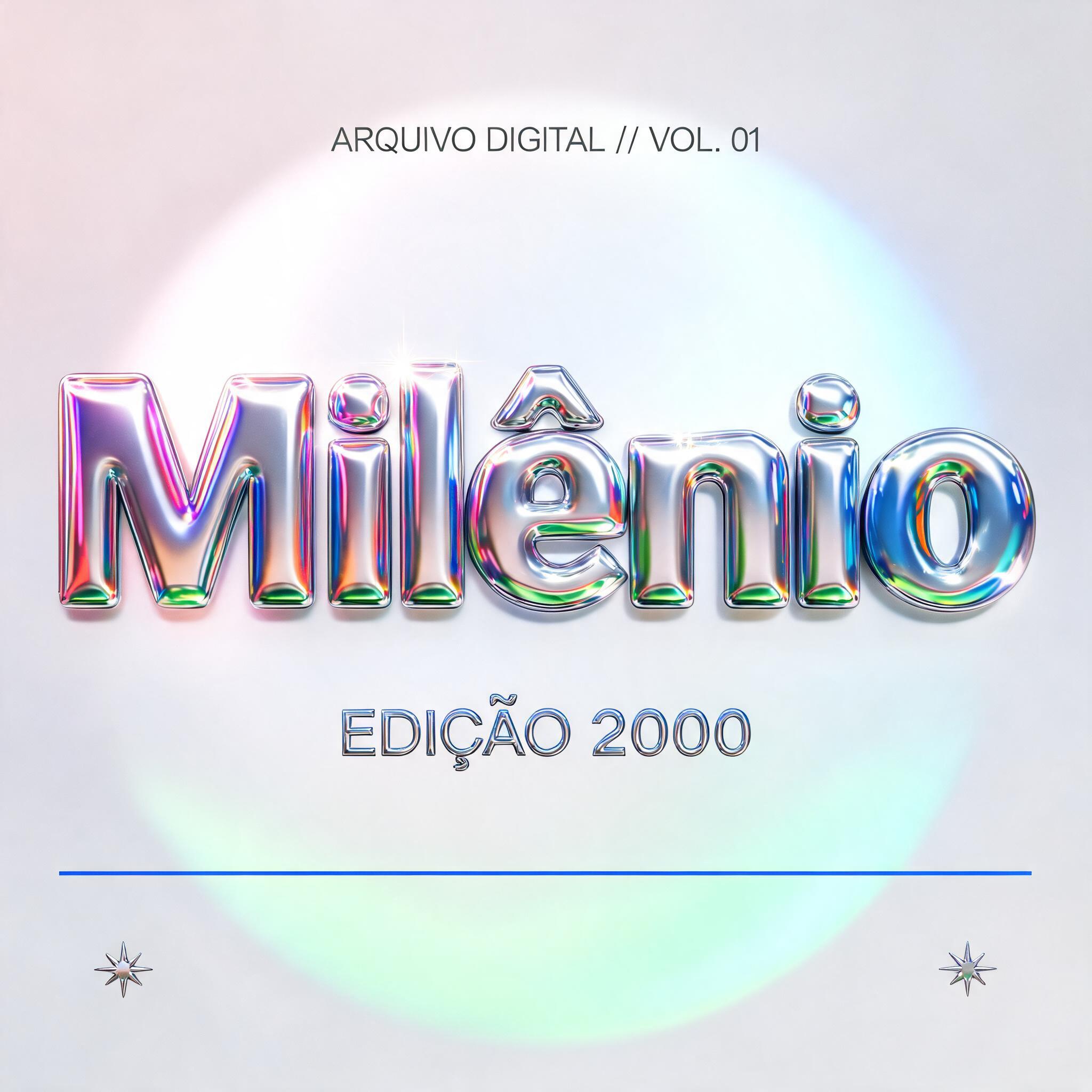 "Milênio
ARQUIVO DIGITAL // VOL. 01
EDIÇÃO 2000" — Y2k Chrome | AI Text Effect Generator