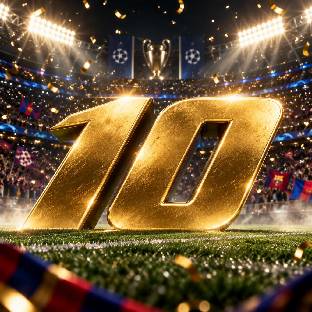 "10" — Sports Football | AI Text Effect Generator