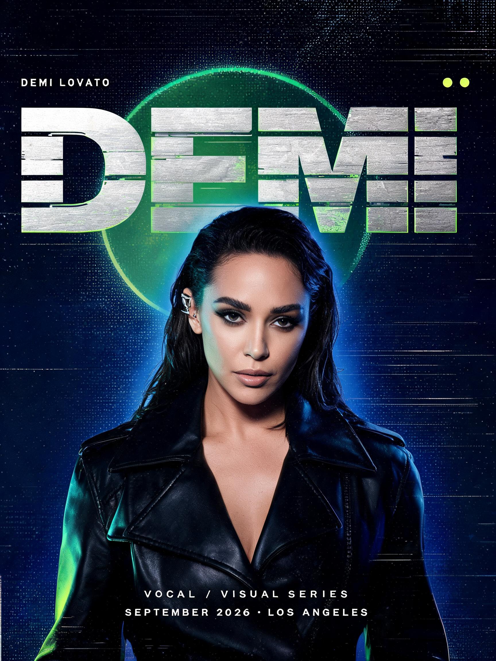 "DEMI LOVATO" — Y2k text effect