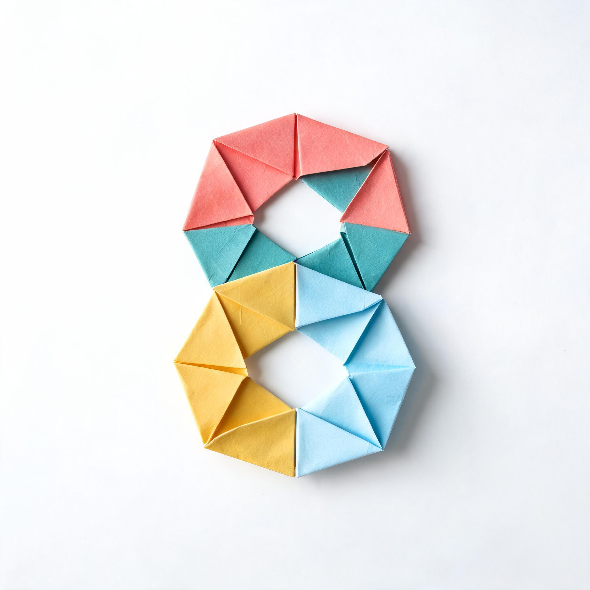 "8" — Origami | AI Text Effect Generator