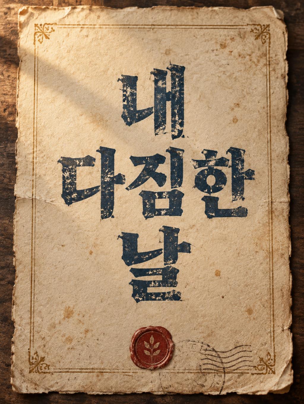 "내 다짐한 날" — Vintage | AI Text Effect Generator