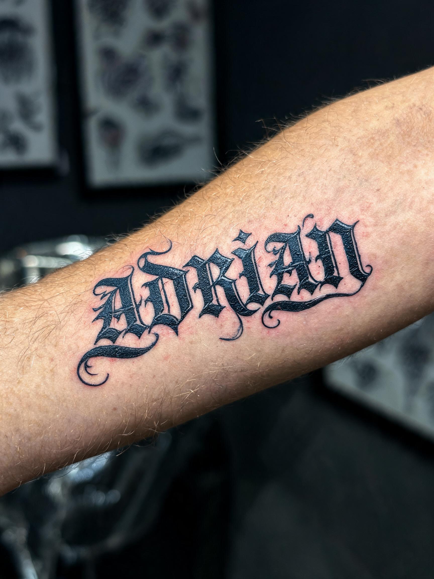 "ADRIAN " — Tattoo | AI Text Effect Generator