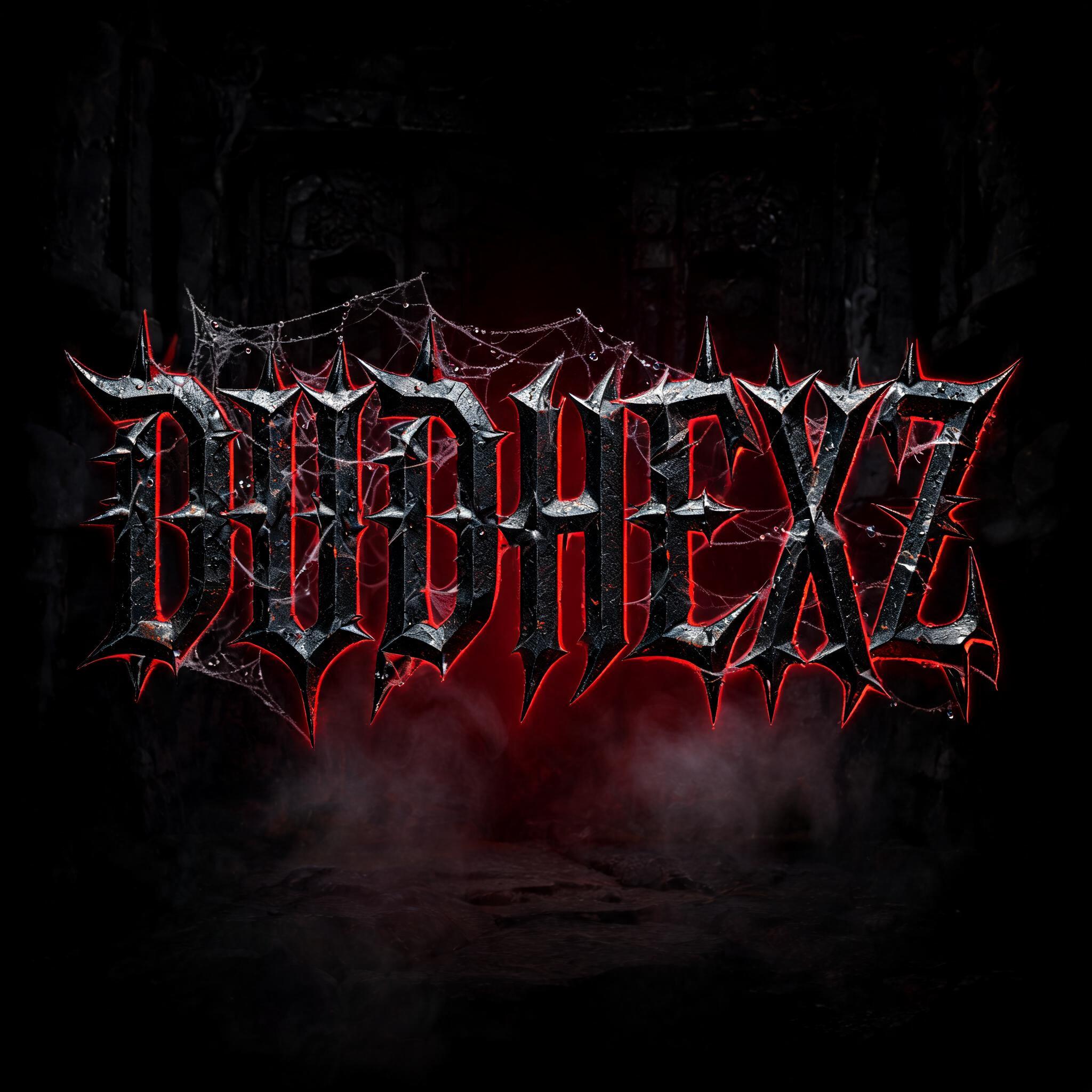 "Dudhexz" — Gothic Dark text effect