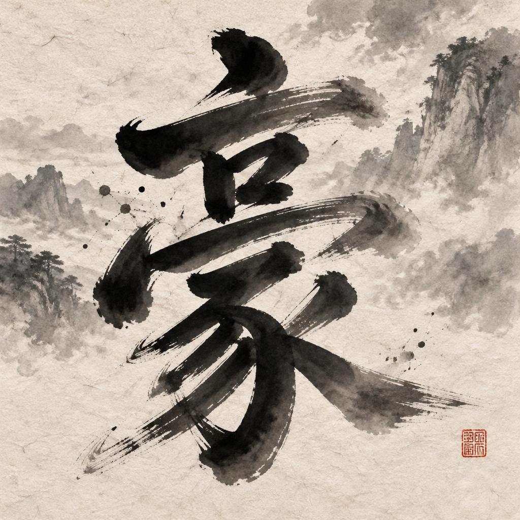 "豪" — Brush Chinese Ink | AI Text Effect Generator