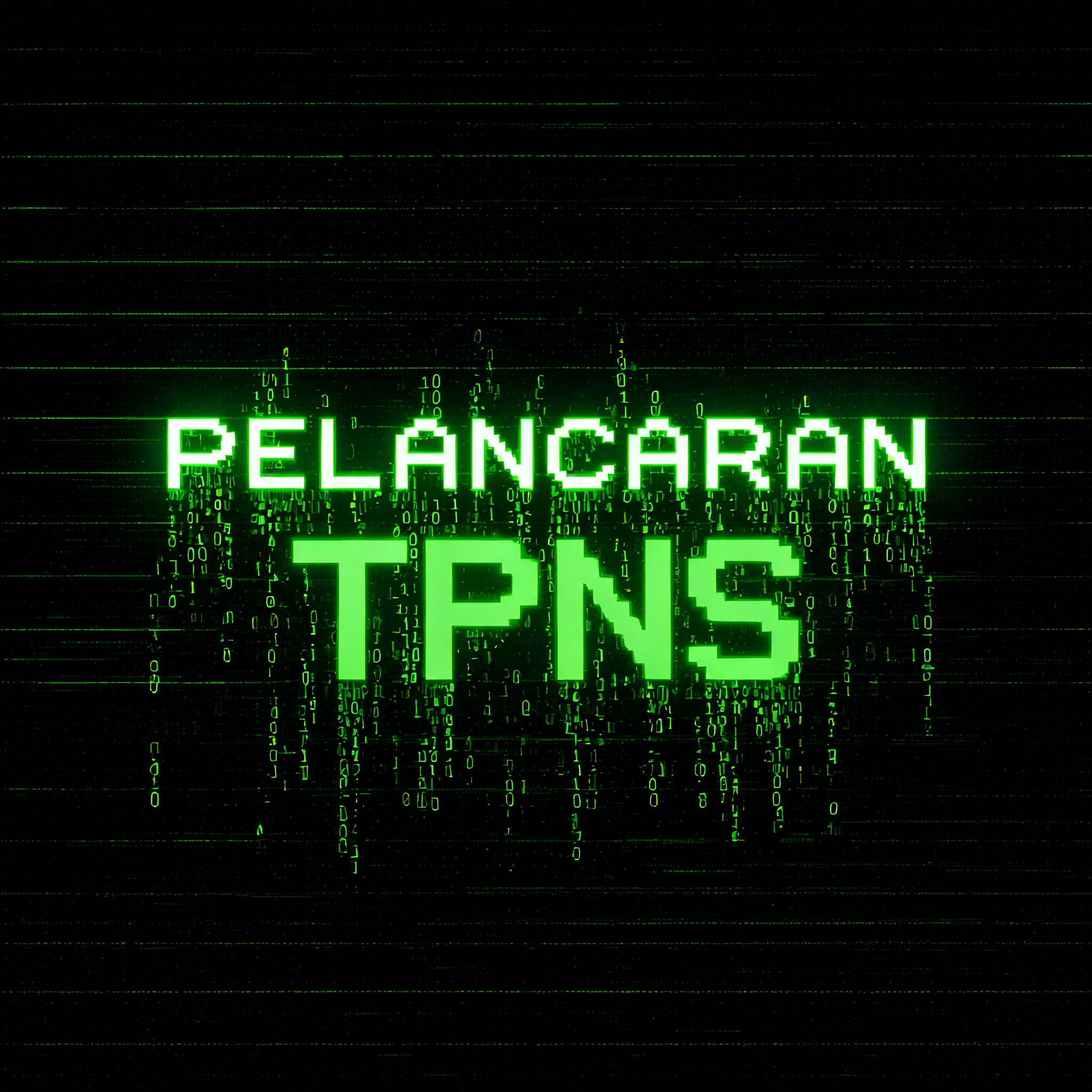 "PELANCARAN TPNS" — Cyberpunk Data Stream | AI Text Effect Generator