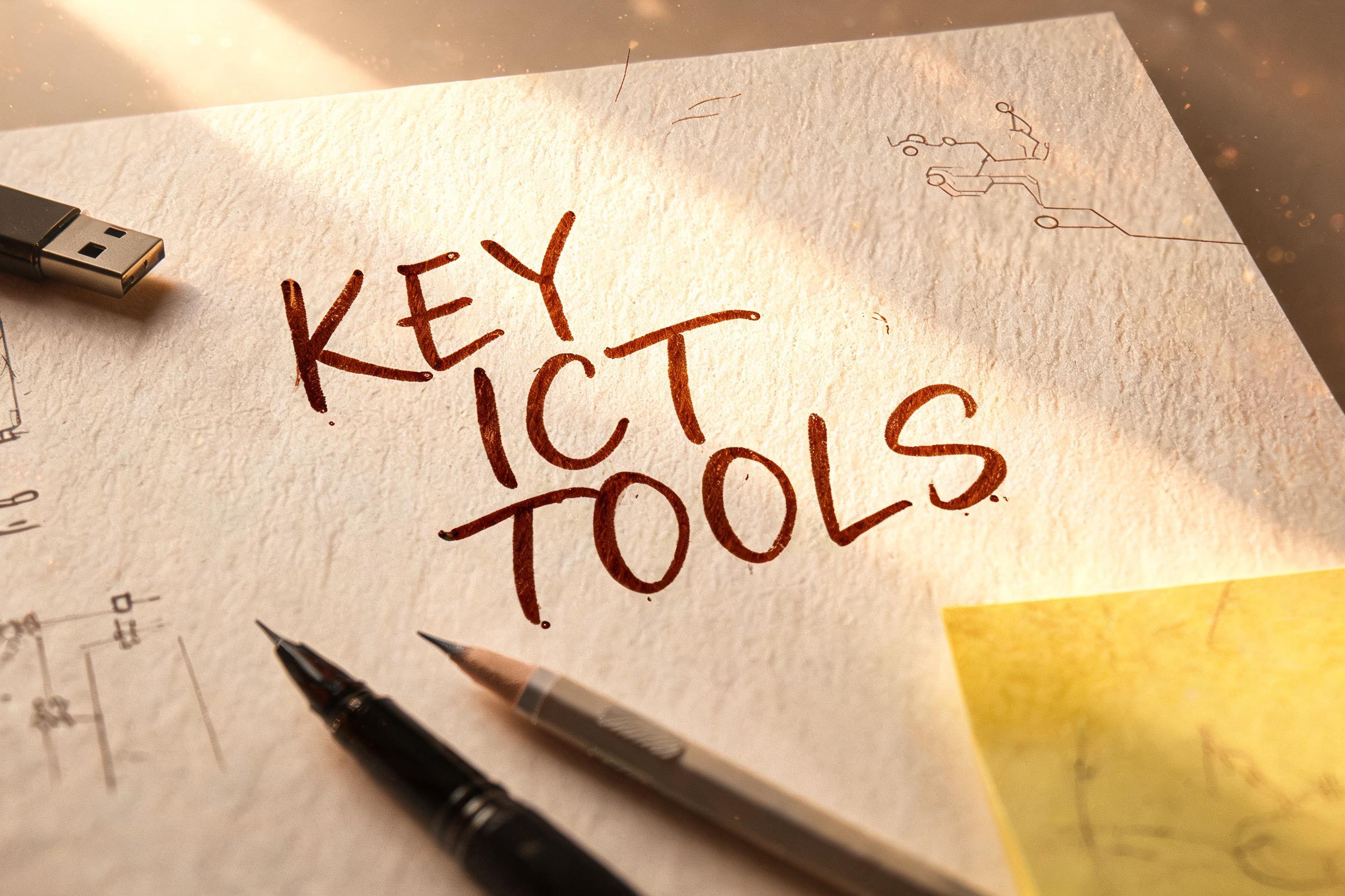 "KEY ICT TOOLS" — Handwritten Script | AI Text Effect Generator