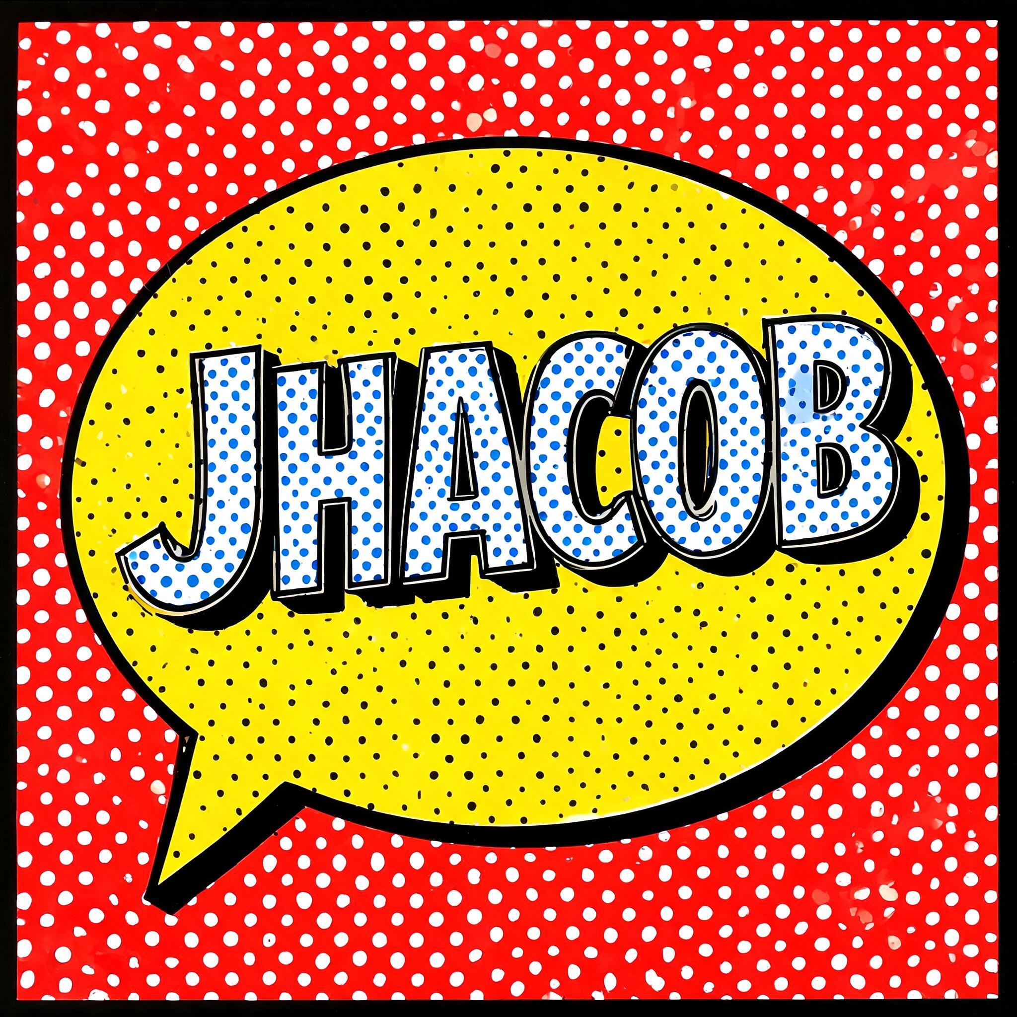 "JHACOB" — Pop Art | AI Text Effect Generator