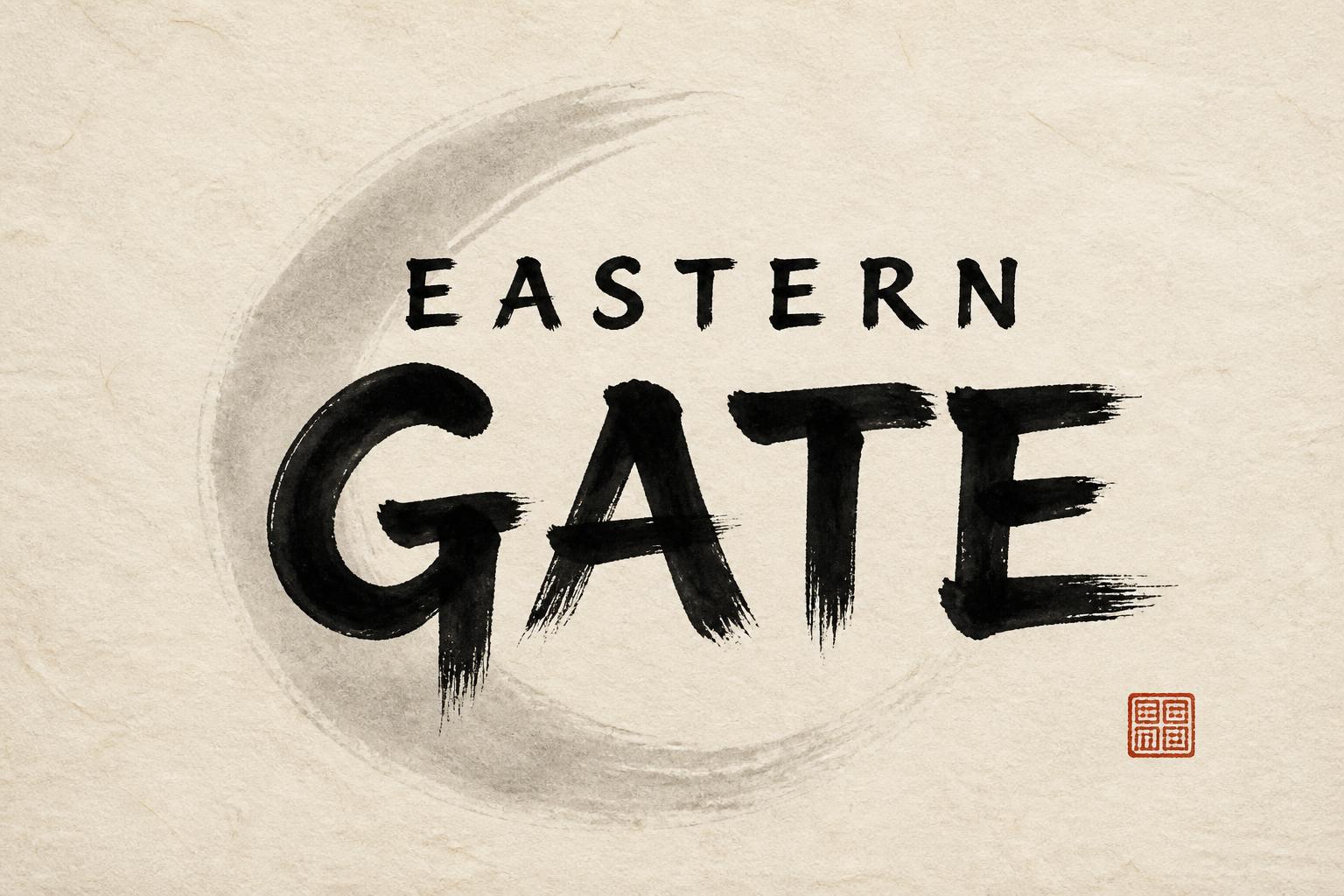 "EASTERN
GATE" — Brush Chinese Ink | AI Text Effect Generator