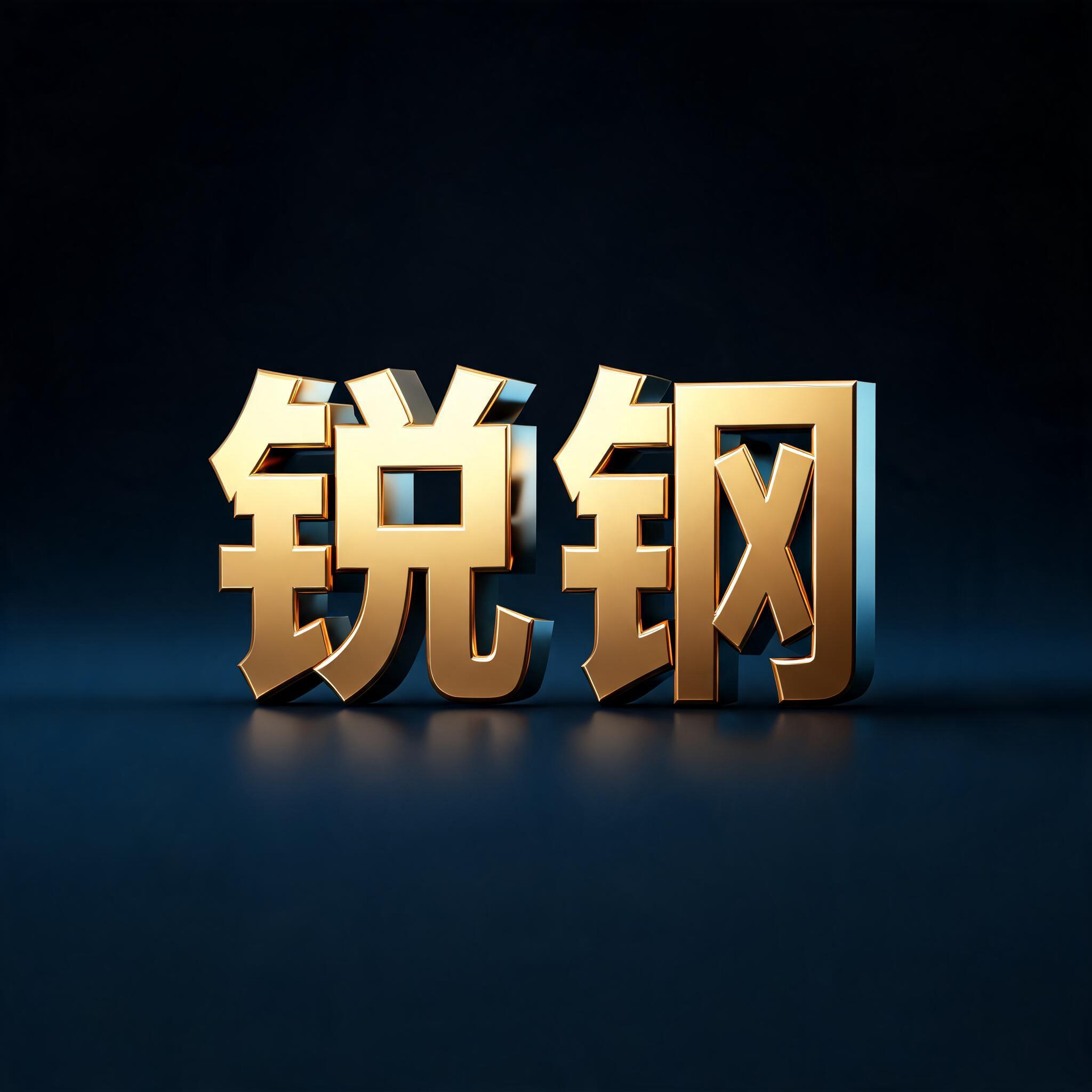 "锐钢" — Metallic | AI Text Effect Generator