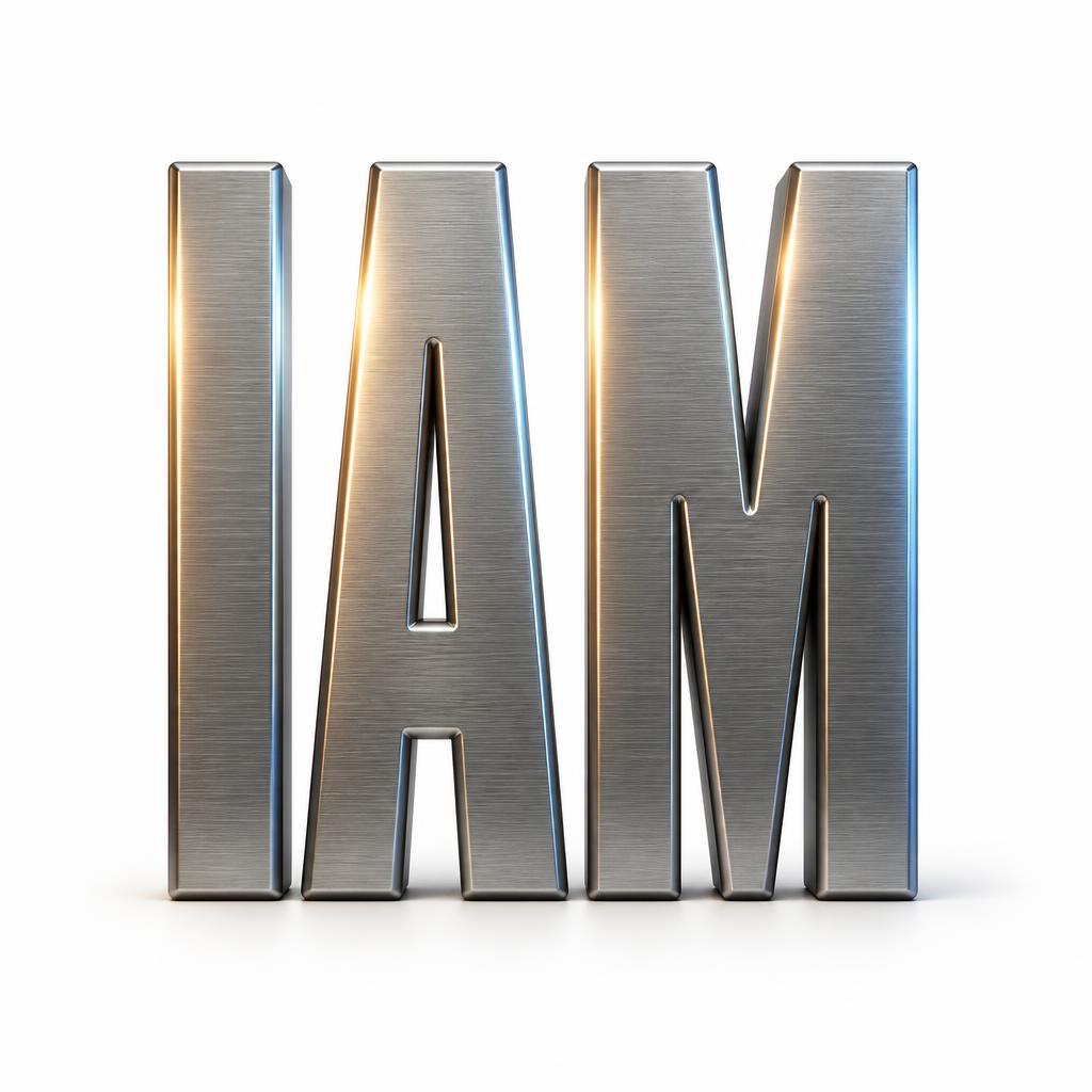 "IAM" — Metallic | AI Text Effect Generator