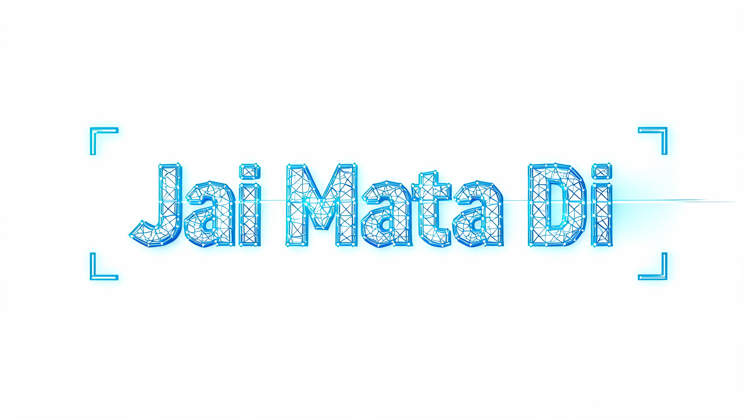 "Jai Mata Di" — Futuristic text effect
