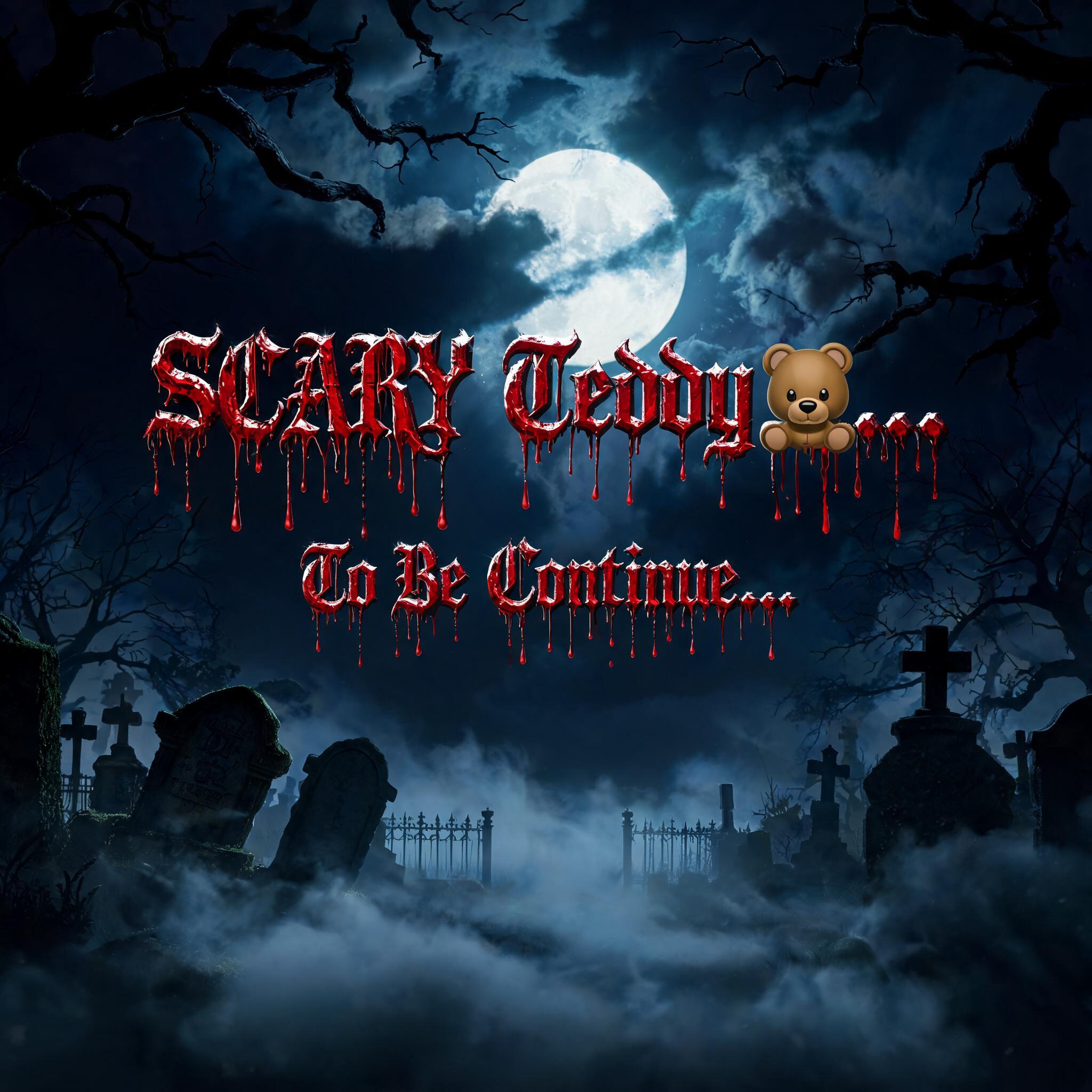 "SCARY Teddy 🧸...
To Be Continue..." — Drip Font Blood | AI Text Effect Generator