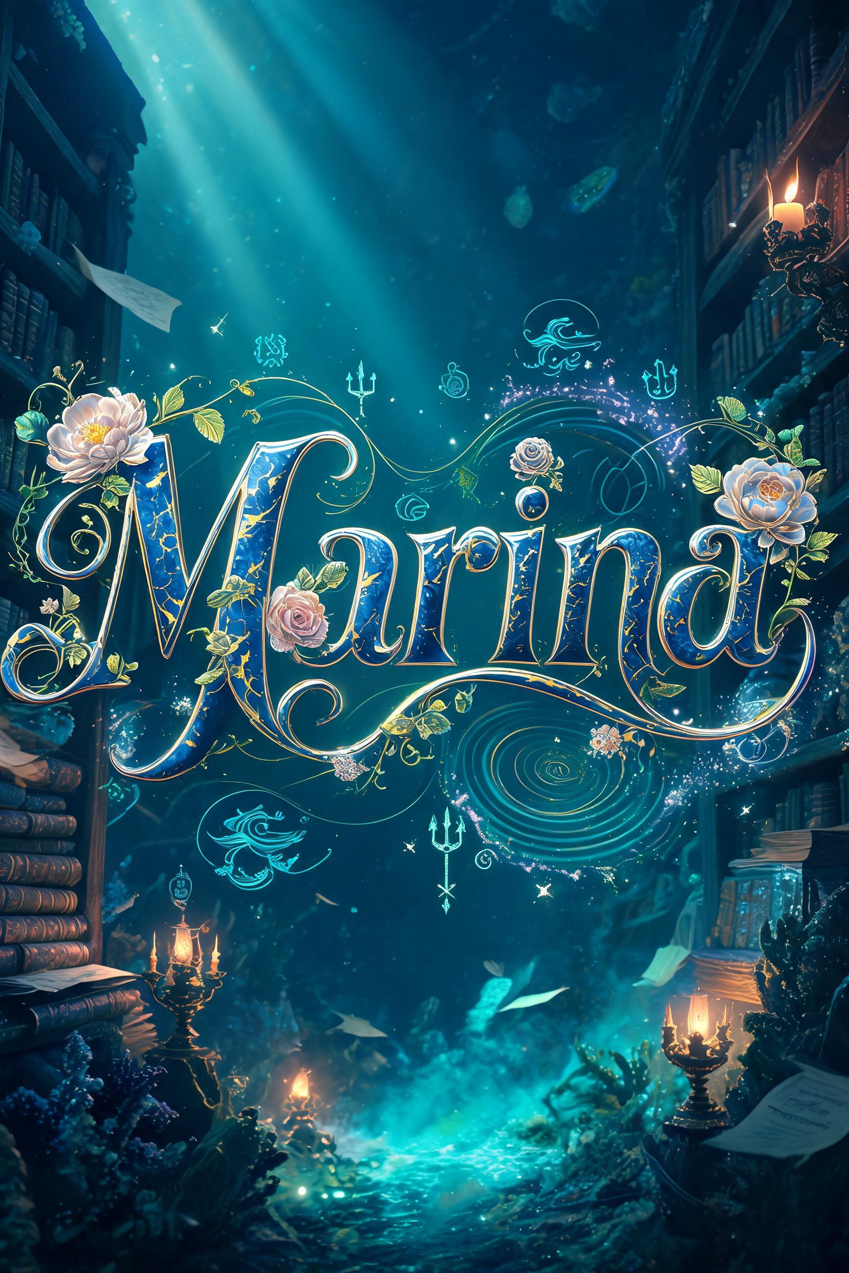 "Marina" — Magic Fantasy text effect