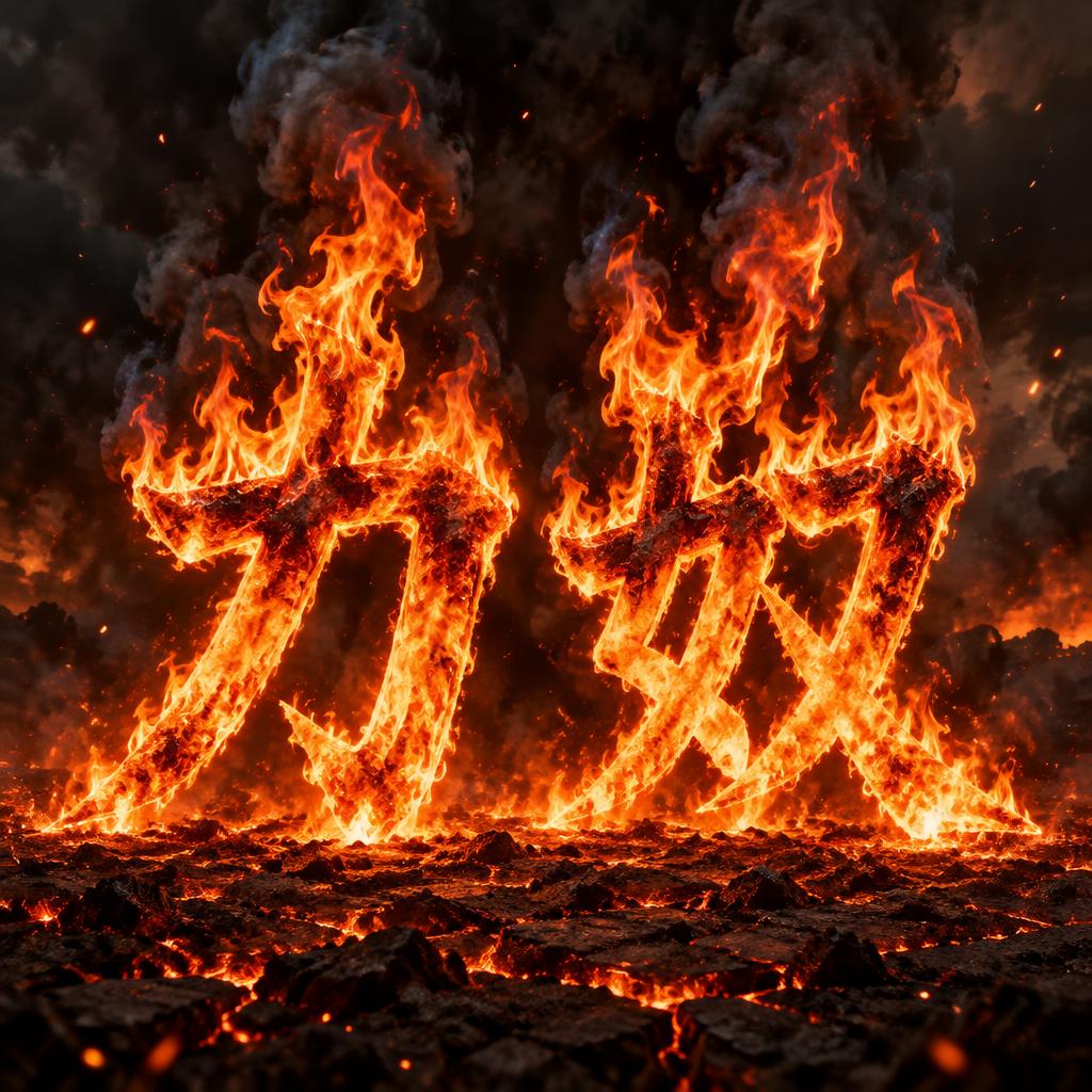 "力奴" — Fire Smoke | AI Text Effect Generator