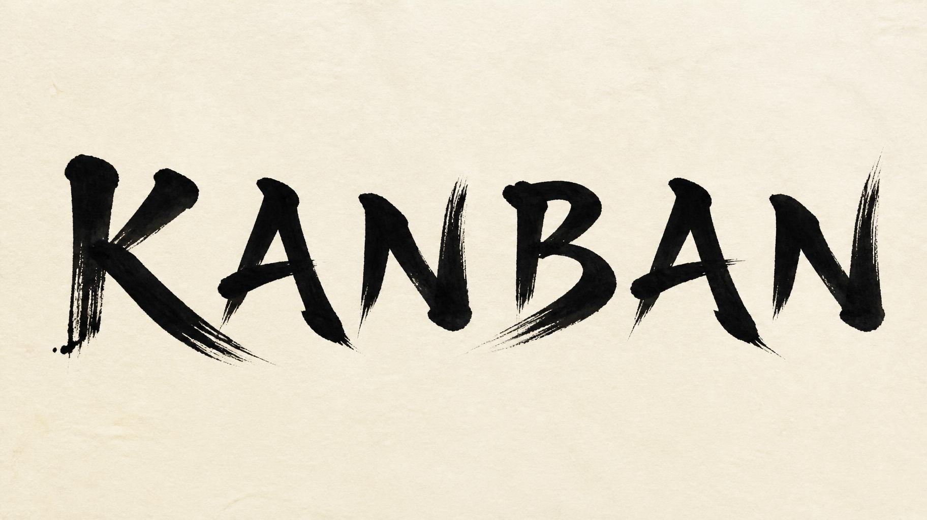 "KANBAN" — Brush Japanese Ink | AI Text Effect Generator