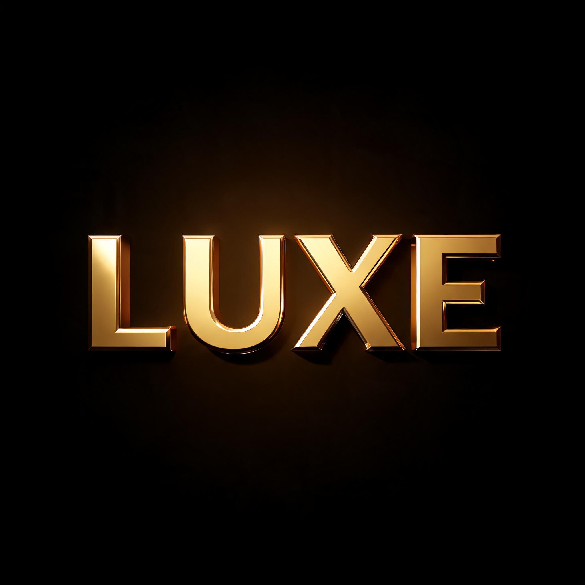 "LUXE" — 3d Bold Gold | AI Text Effect Generator