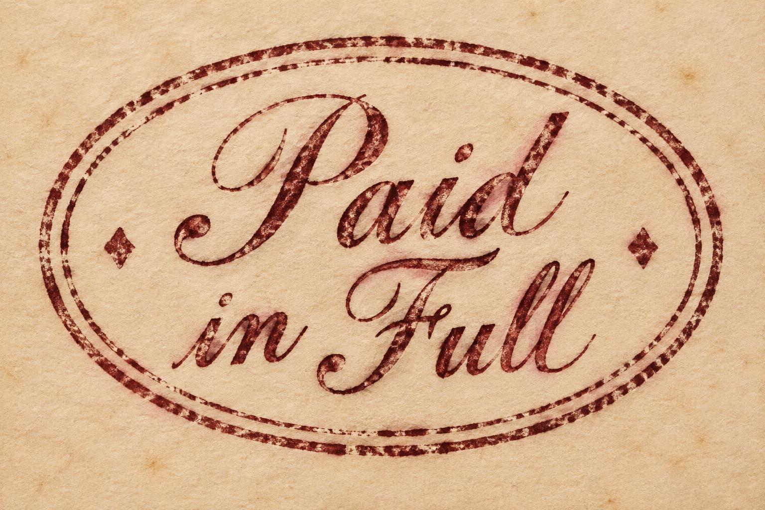 "Paid in Full" — Vintage | AI Text Effect Generator