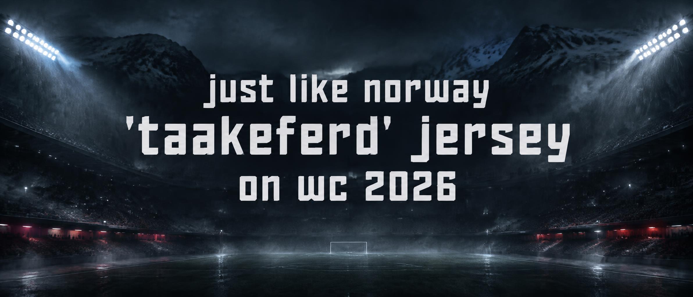 "just like norway 'taakeferd' jersey on wc 2026" —  | AI Text Effect Generator