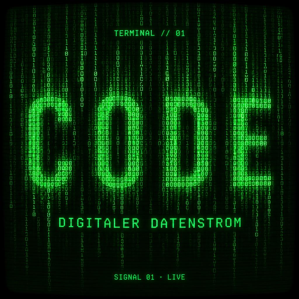 "C O D E
TERMINAL // 01
DIGITALER DATENSTROM
SIGNAL 01 · LIVE" — Cyberpunk Data Stream | AI Text Effect Generator