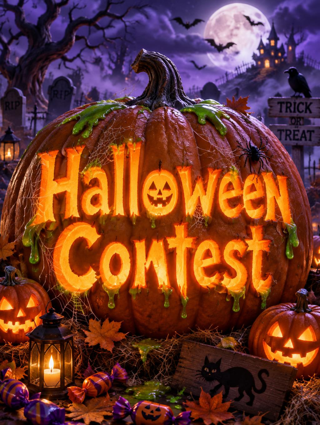 "Halloween Contest" — Halloween text effect