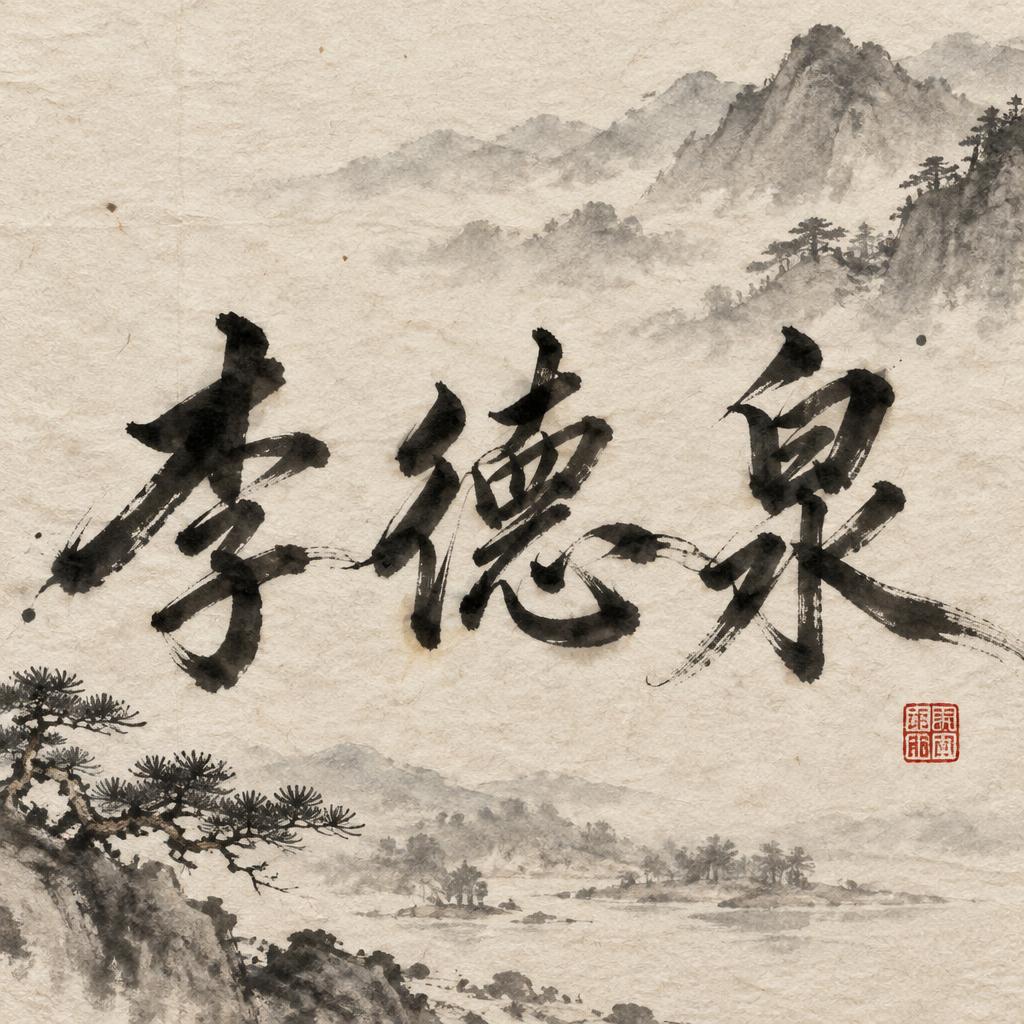"李德泉" — Brush Chinese Ink | AI Text Effect Generator