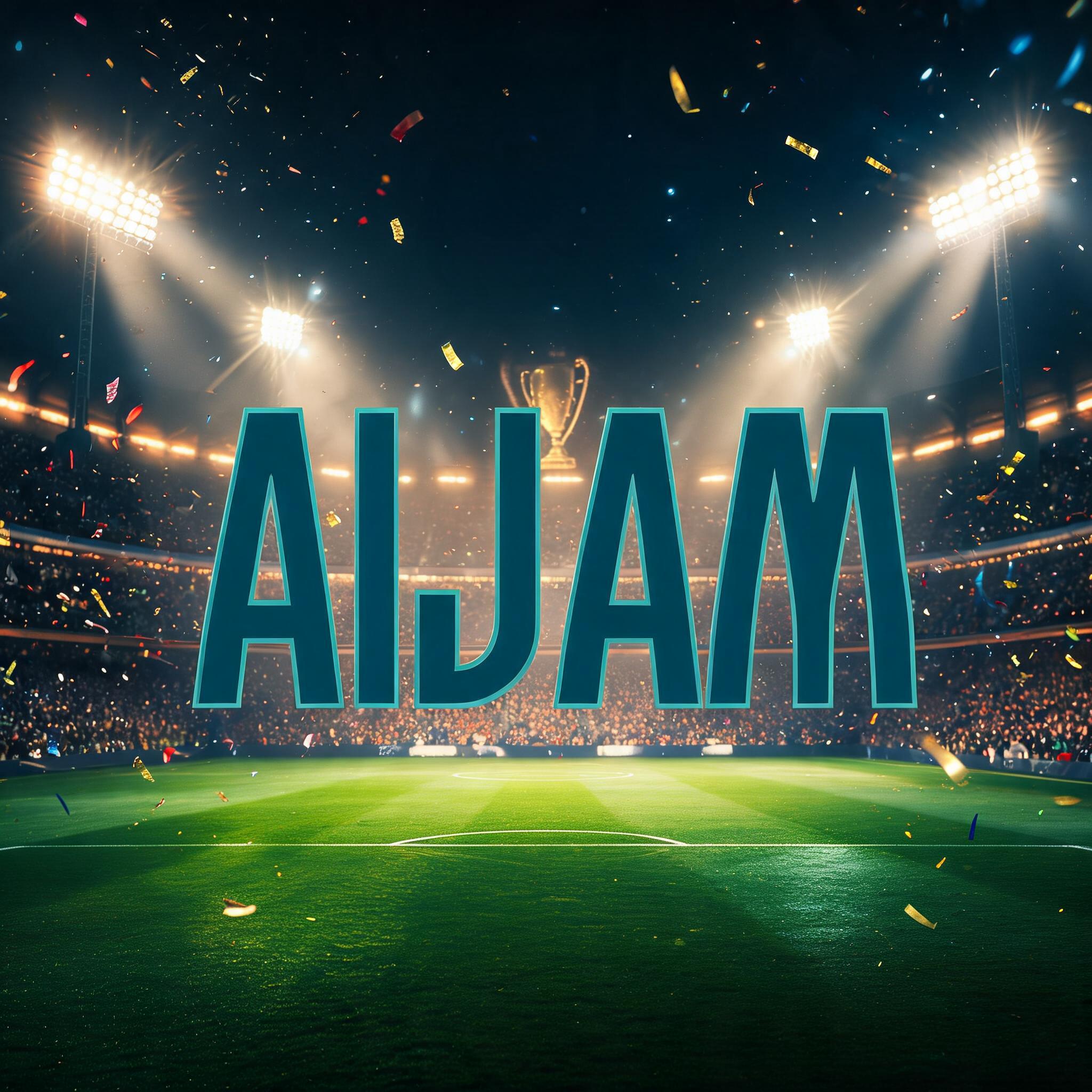 "AIJAM" — Sports Football | AI Text Effect Generator
