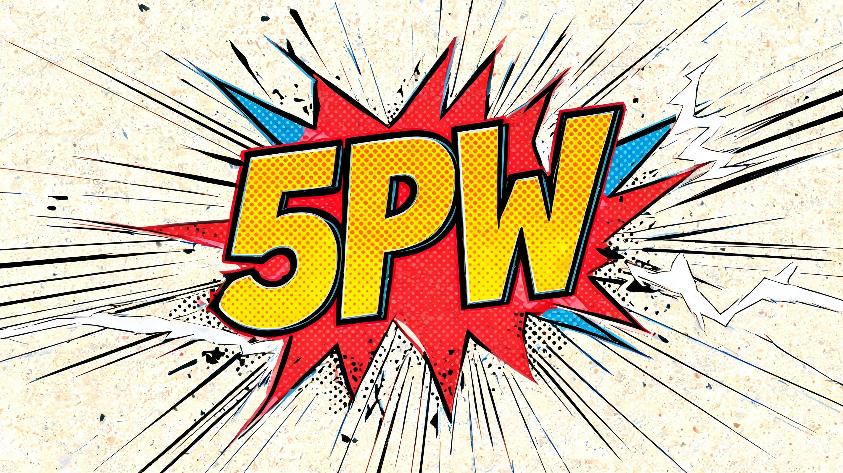 "5PW" — Comic Book | AI Text Effect Generator