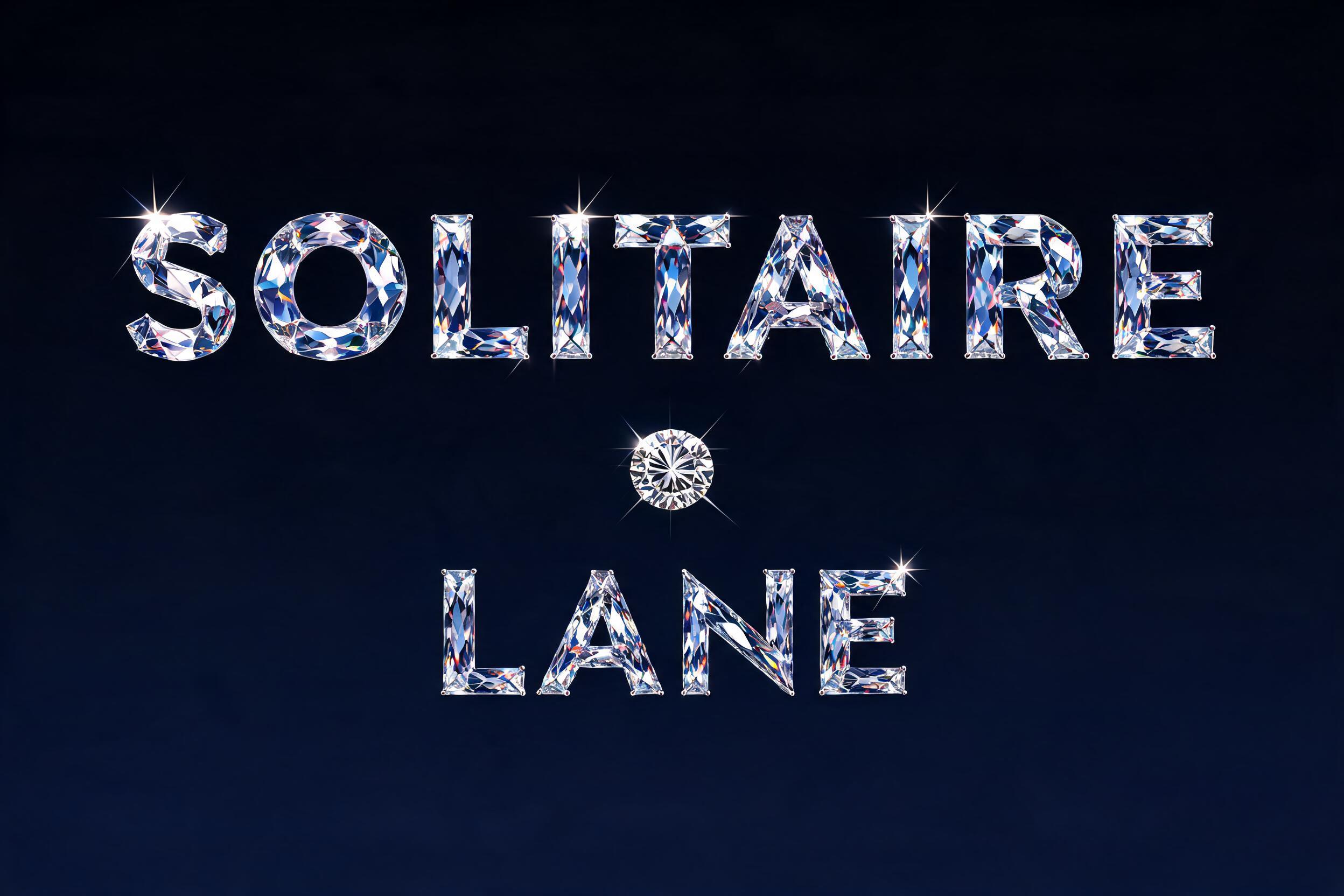 "SOLITAIRE
LANE" — Glass Crystal | AI Text Effect Generator