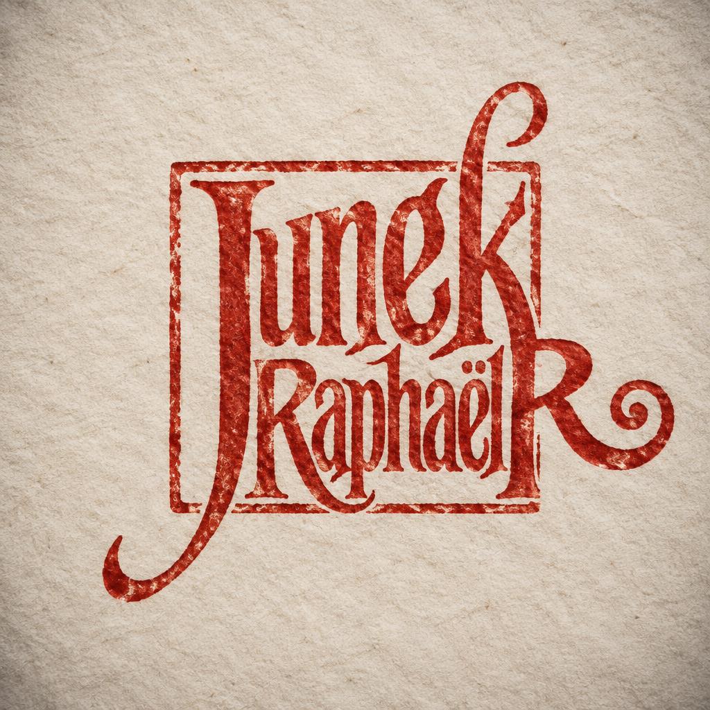 "Junek Raphaël" — cinematic text effect
