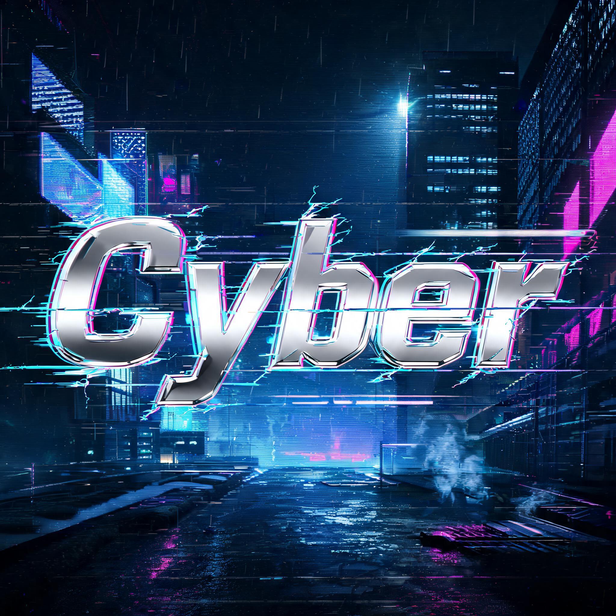 "Cyber" — Cyberpunk | AI Text Effect Generator