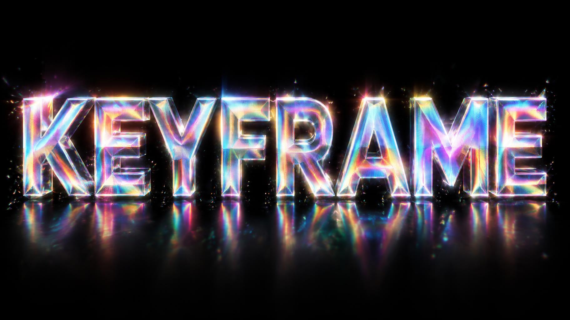 "KEYFRAME" — Holographic | AI Text Effect Generator
