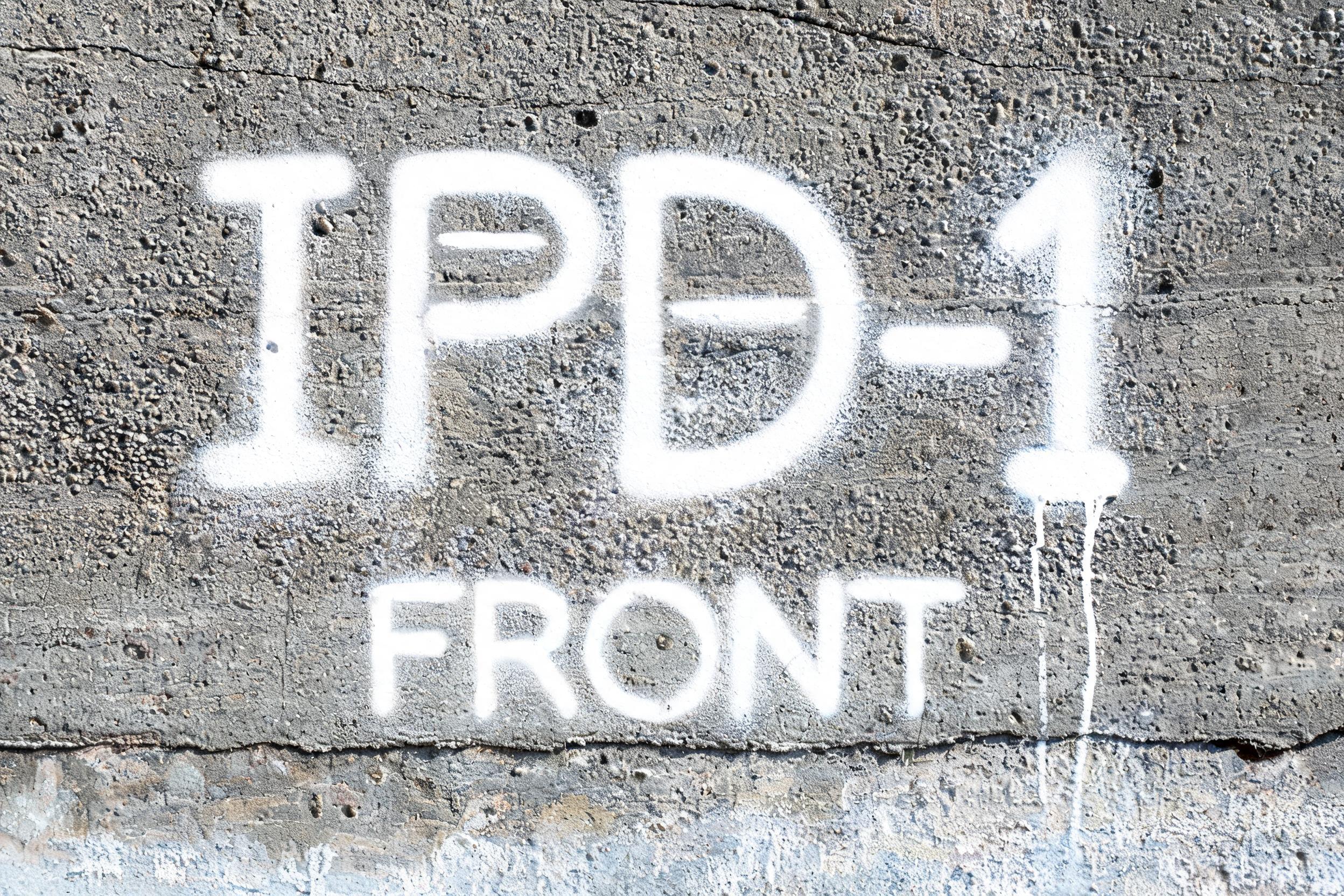 "IPD-1 FRONT" — Stencil | AI Text Effect Generator