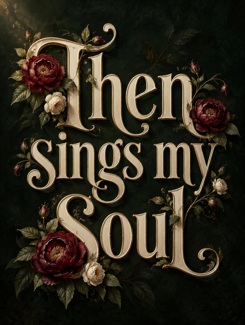 "Then sings my soul" — Floral | AI Text Effect Generator